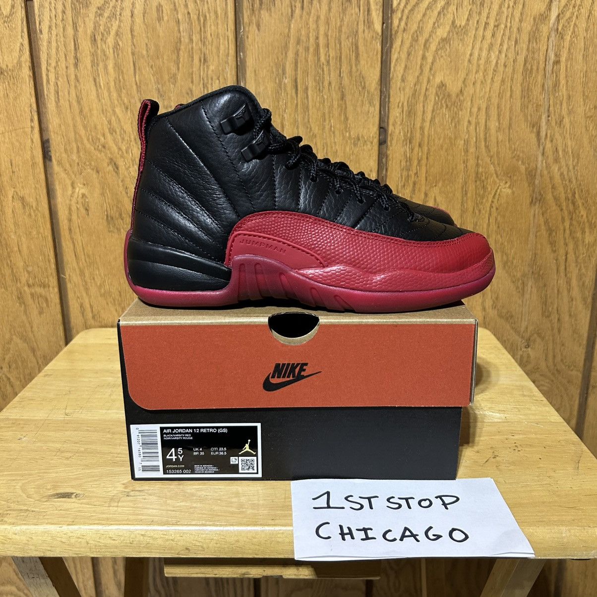 Jordan Brand Nike Air Jordan 12 Retro Flu Game 2025 GS 153265-002 4.5Y Size US 6 / IT 36 - 1 Thumbnail