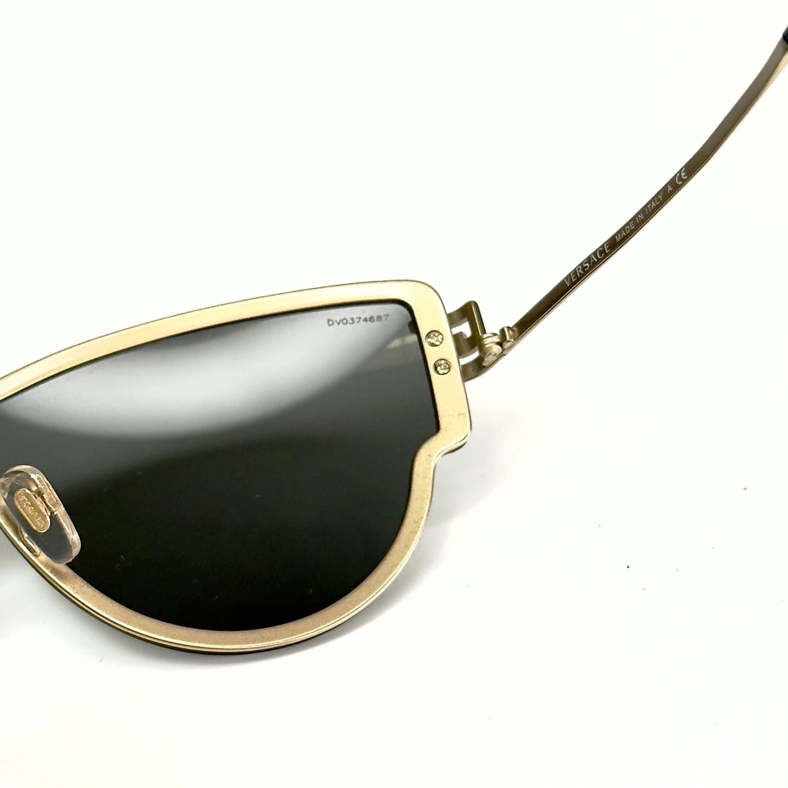 Versace VERSACE VE2172B 2172 GRECA Mask Gold Metal Silver Sunglasses Size ONE SIZE - 4 Thumbnail