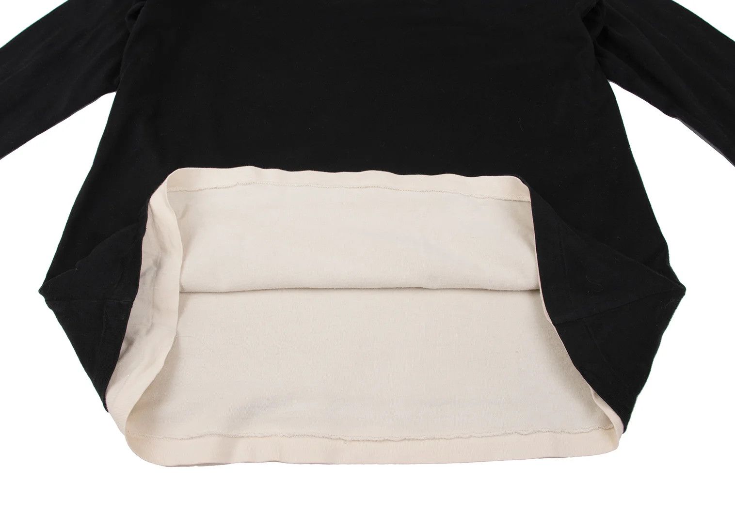 Jean Paul Gaultier Layered Design Long Sleeve Top in Black/Ivory Size US M / EU 48-50 / 2 - 11 Thumbnail