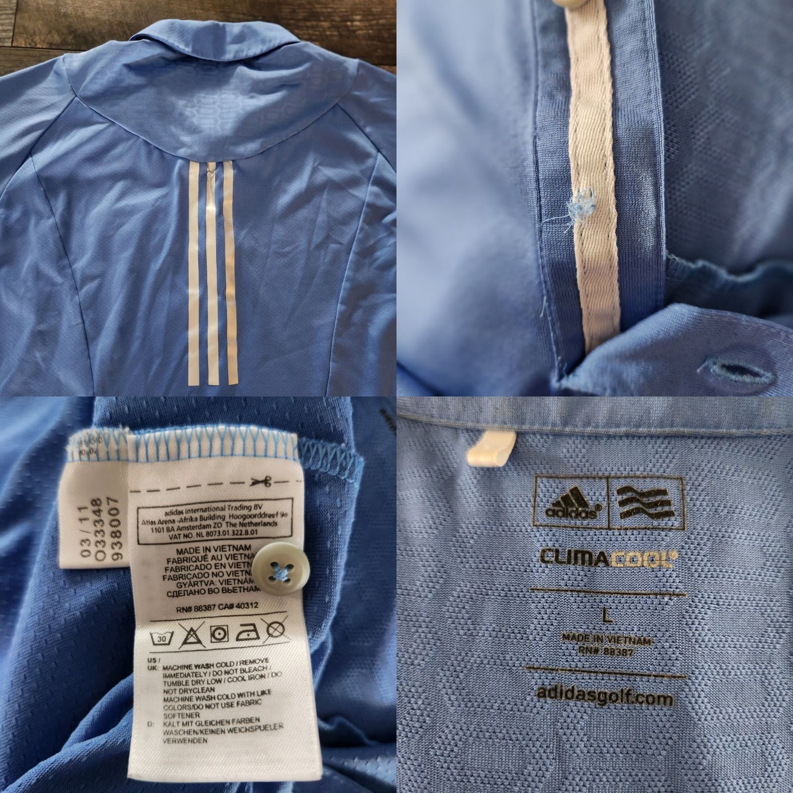 Adidas Adidas Polo Shirt Mens Large Blue Formotion Motorcycle WPS Michelin Tire Racing Shirt Size US L / EU 52-54 / 3 - 8 Thumbnail