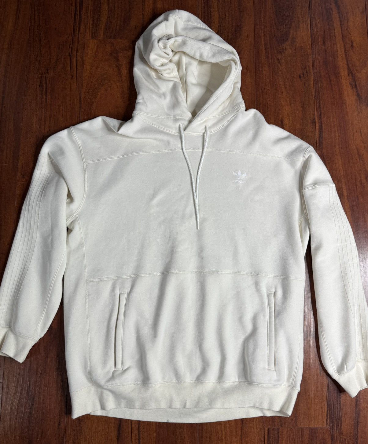 Adidas White Adidas Pullover Hoodie Size US XL / EU 56 / 4 - 1 Thumbnail