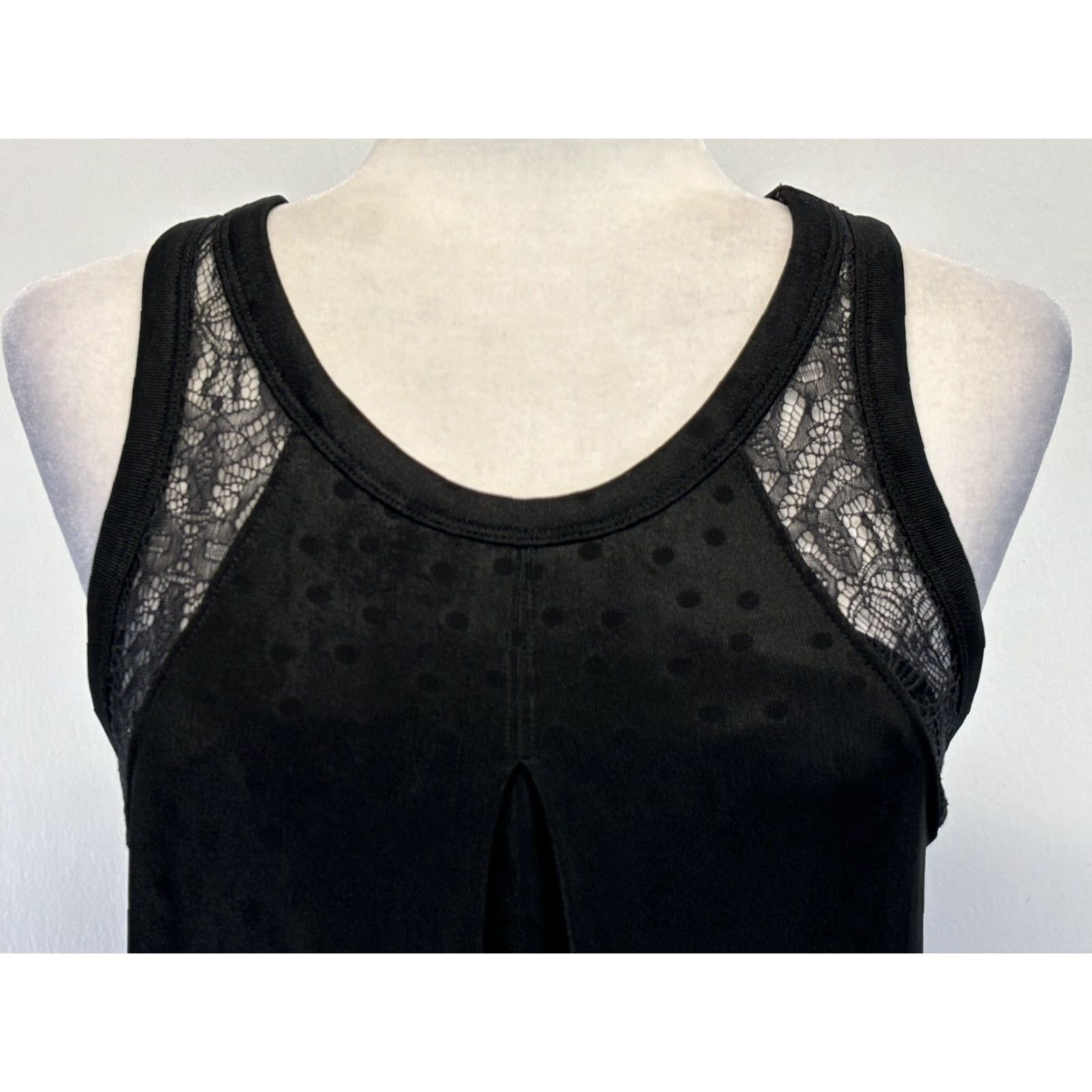 Free People Free People Women XS Black Sleeveless Swing Dress Acetate Lace Bohemian Gothic Grunge Whimsigoth Size XS / US 0-2 / IT 36-38 - 5 Thumbnail