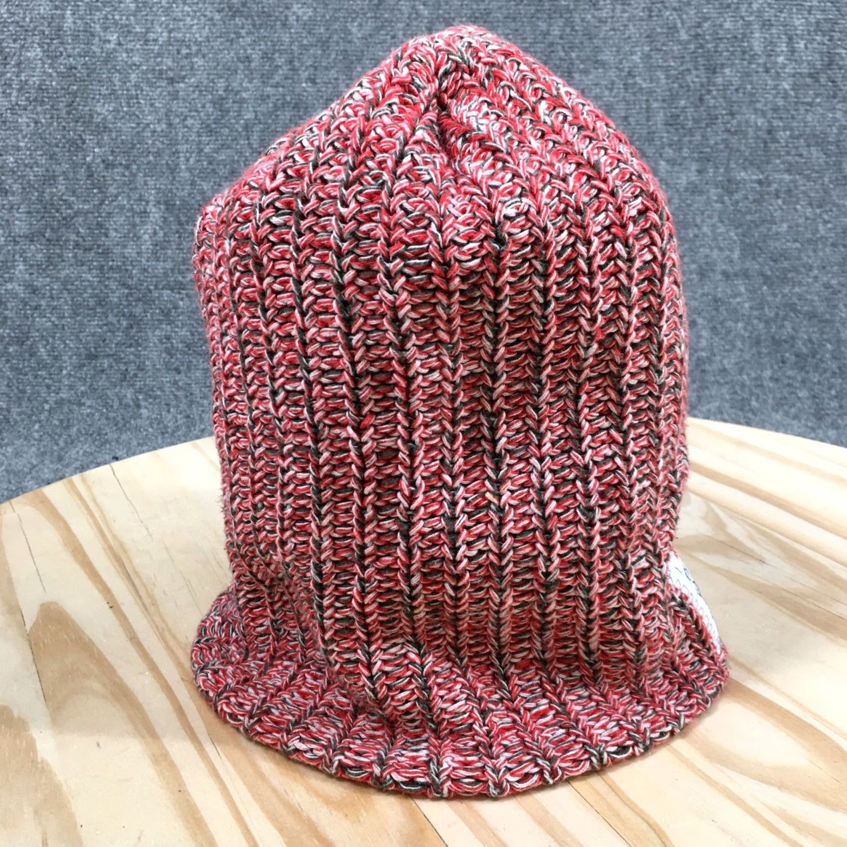 Vintage Love Your Melon Beanie Hat Womens One Size Adjustable Cotton Red Winter Size ONE SIZE - 7 Thumbnail