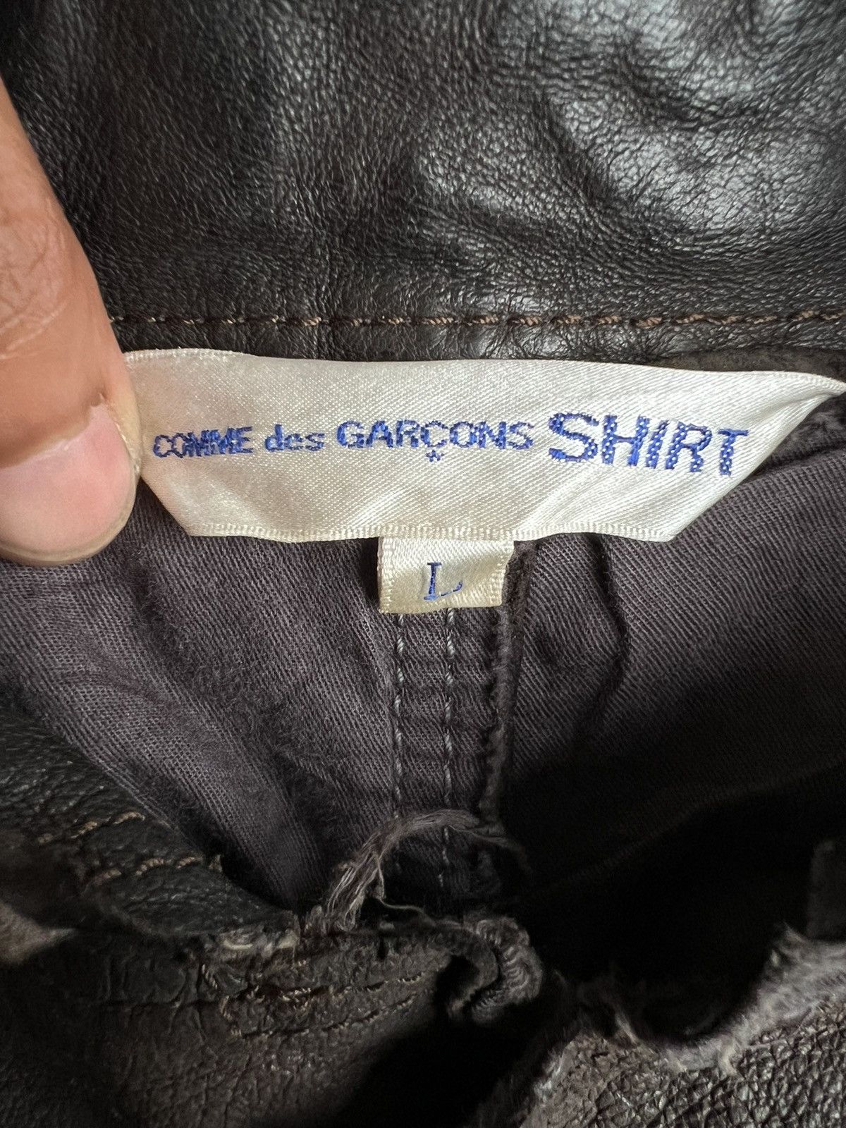 Comme des Garcons AW2010 "Anti Fashionista" Distressed Panelled Leather Jacket Size US L / EU 52-54 / 3 - 11 Thumbnail