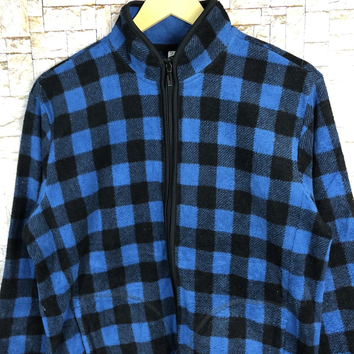 Uniqlo Uniqlo Blue checkered Sweater fleece jacket #A404 Size US M / EU 48-50 / 2 - 5 Thumbnail