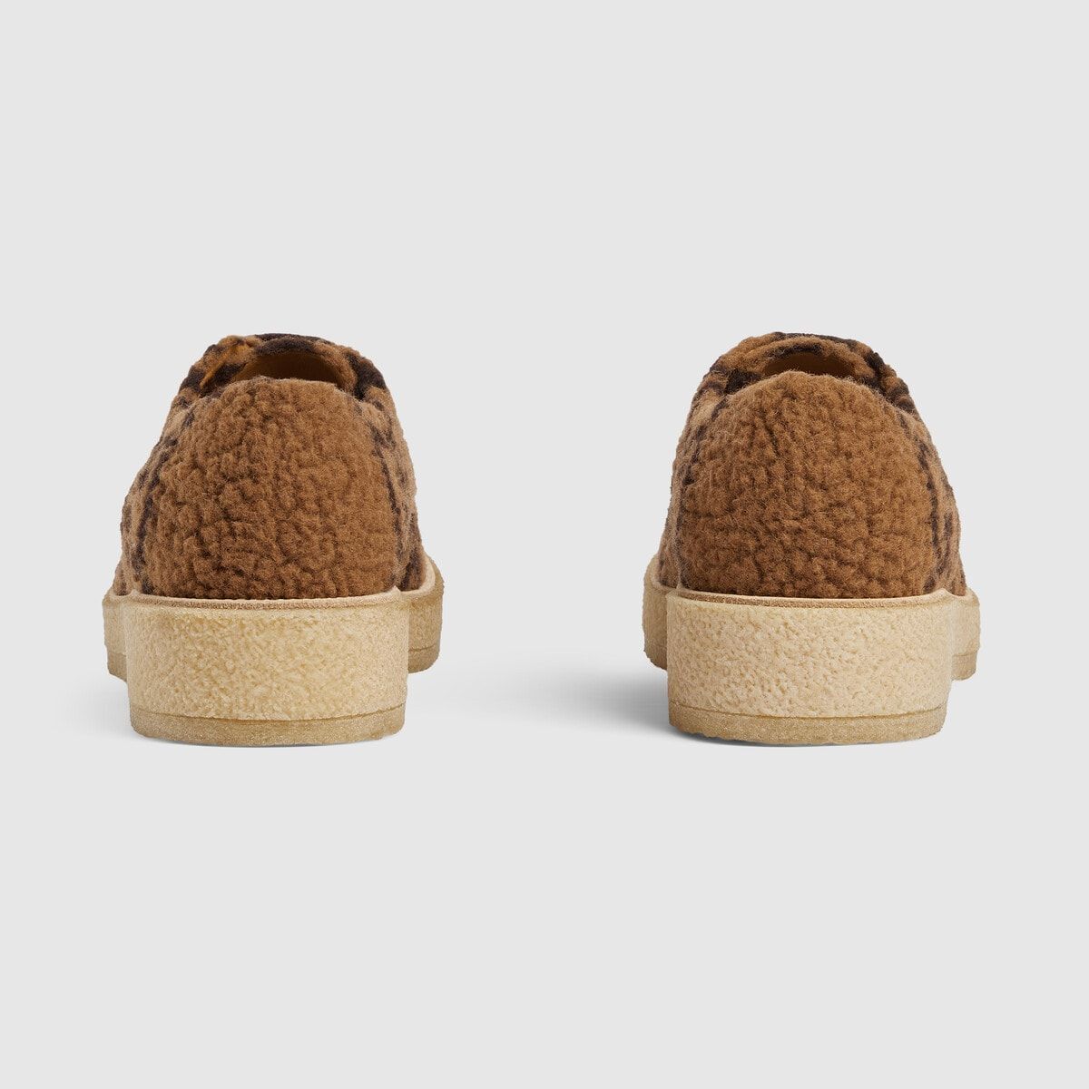 Gucci GUCCI WOOL LEATHER SNEAKER HOPPER GG CAMEL EBONY Size US 10 / EU 43 - 6 Thumbnail