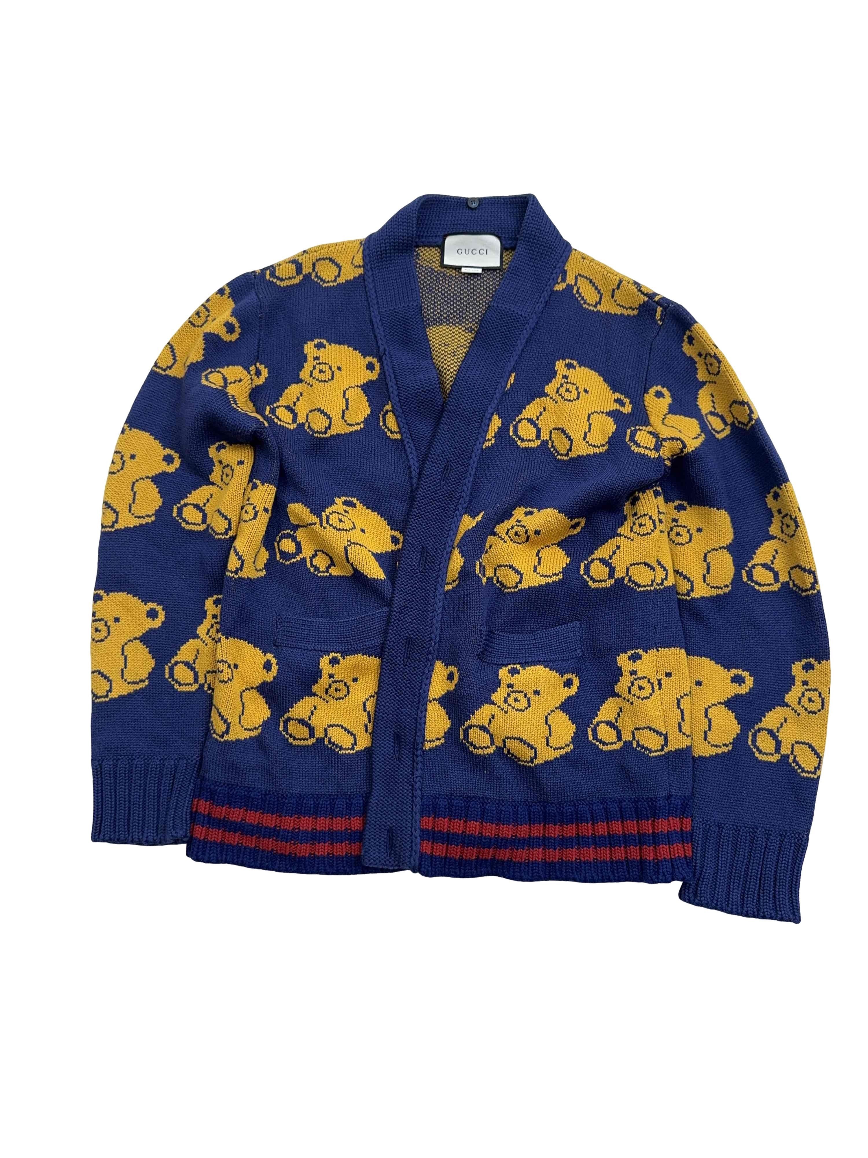 GUCCI マスタード カーディガン L Gucci Gucci GG Logo Jacquard Cardigan Gray Size L | Grailed