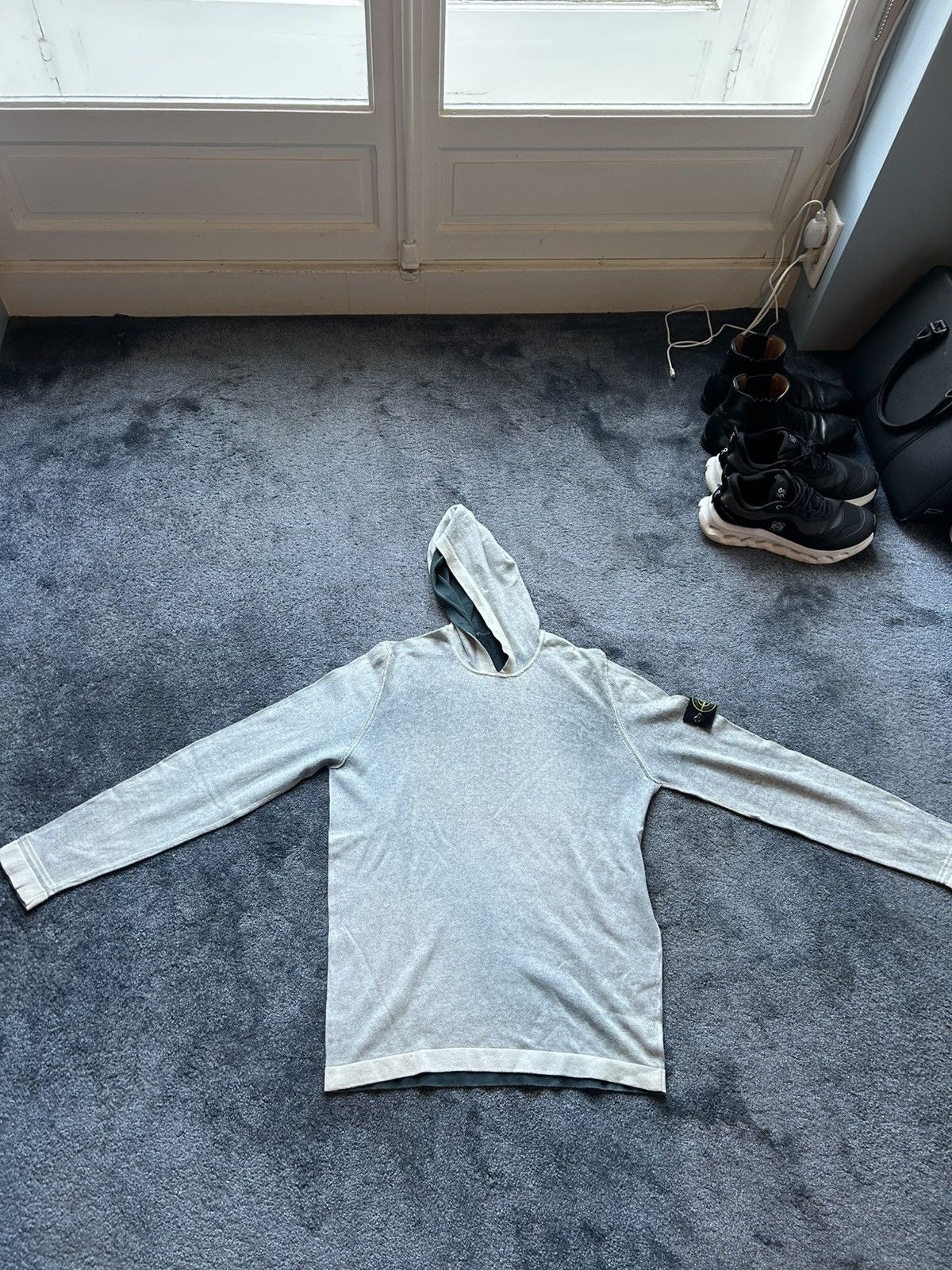 Stone Island Stone Island Hoodie Compass Patch Grey Size M Size US XL / EU 56 / 4 - 2 Thumbnail