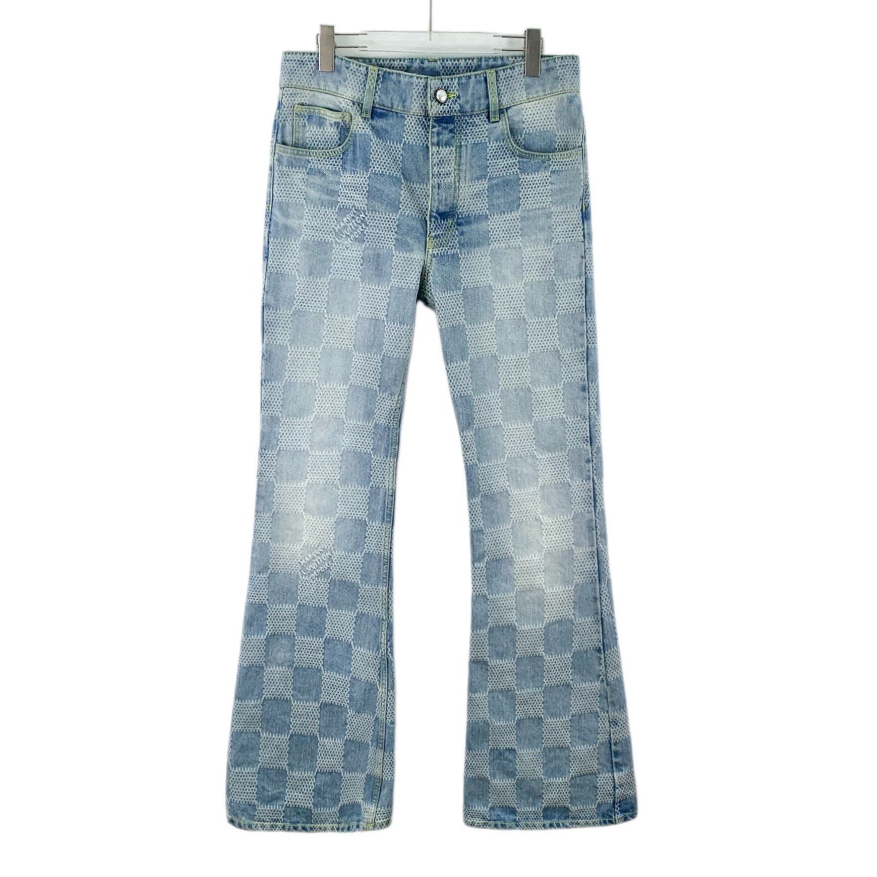 Louis Vuitton Louis Vuitton 25 Light Blue Washed Damier Jeans Size US 30 / EU 46 - 1 Thumbnail