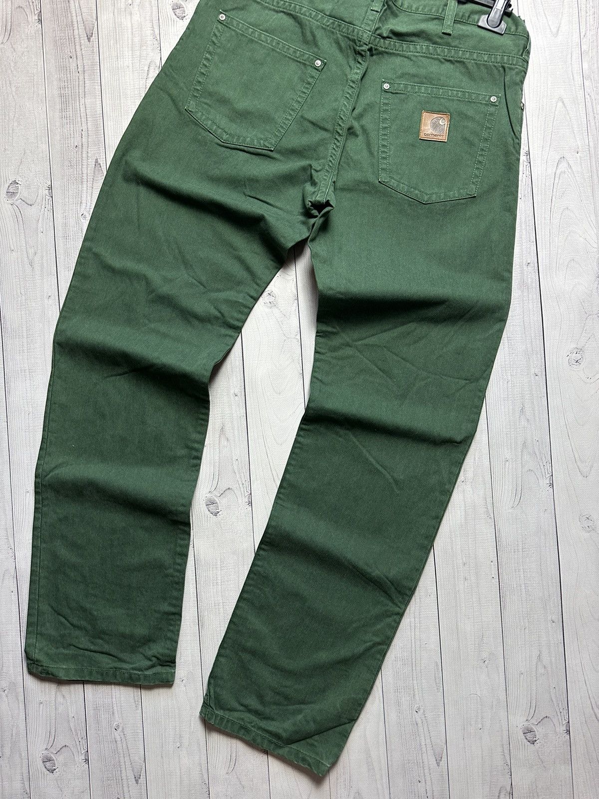 Carhartt Wip × Vintage Vintage Carhartt Wip green denim jeans size 33/34 Size US 33 - 2 Thumbnail