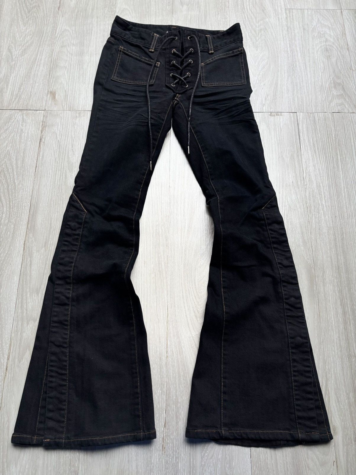 Japanese Brand TOBECHIC lace-up flare jeans Size US 26 / EU 42 - 1 Thumbnail