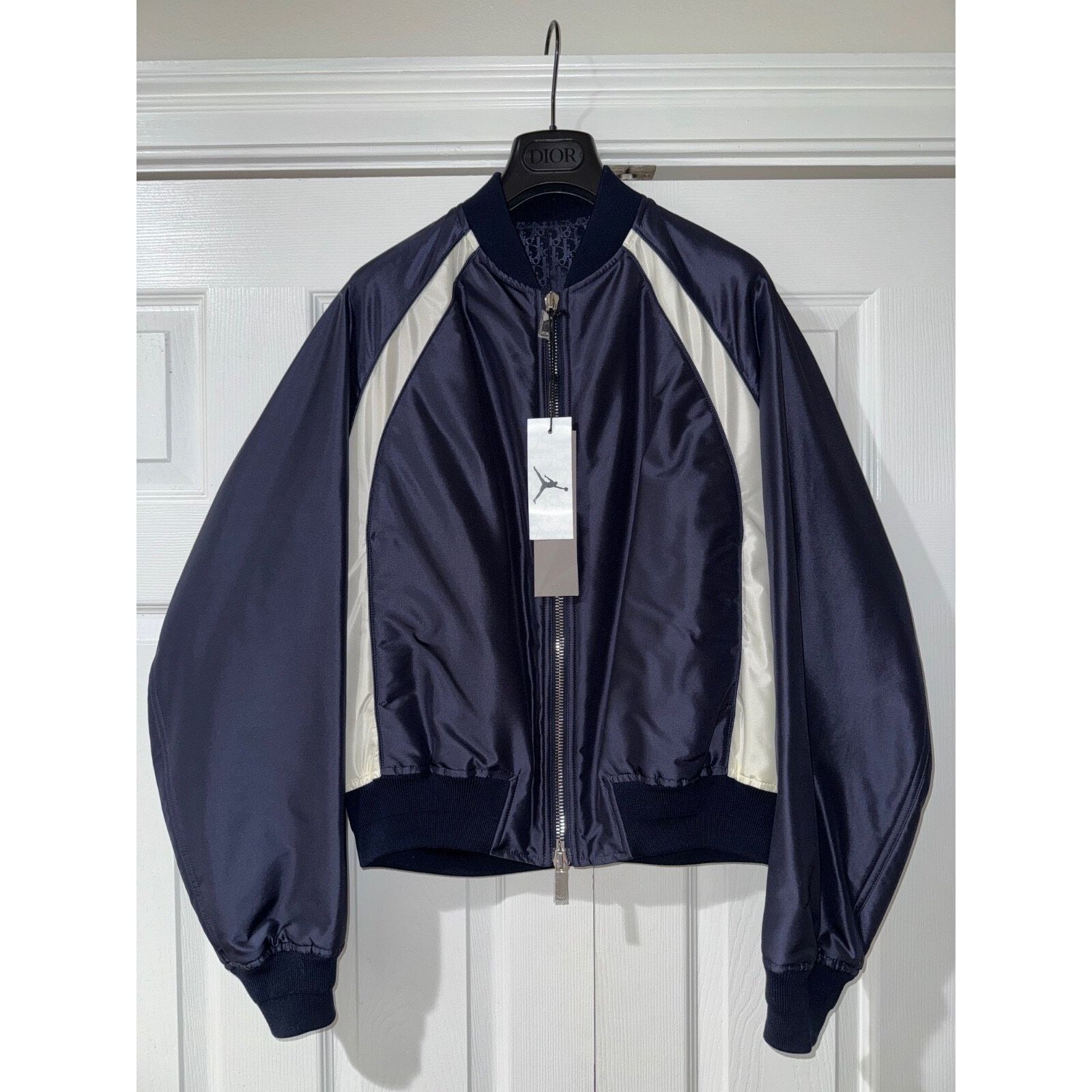 Dior Dior Air Logo Silk Rare Zip Up Zipper Bomber Jacket 48 Size US M / EU 48-50 / 2 - 2 Thumbnail