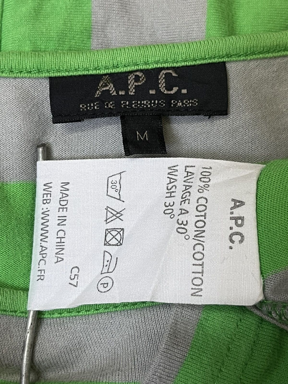 A.P.C. NICE🔥A.P.C PARIS RUE DE FLEURUS STRIPED POCKET TEE SHIRT Size S / US 4 / IT 40 - 8 Thumbnail