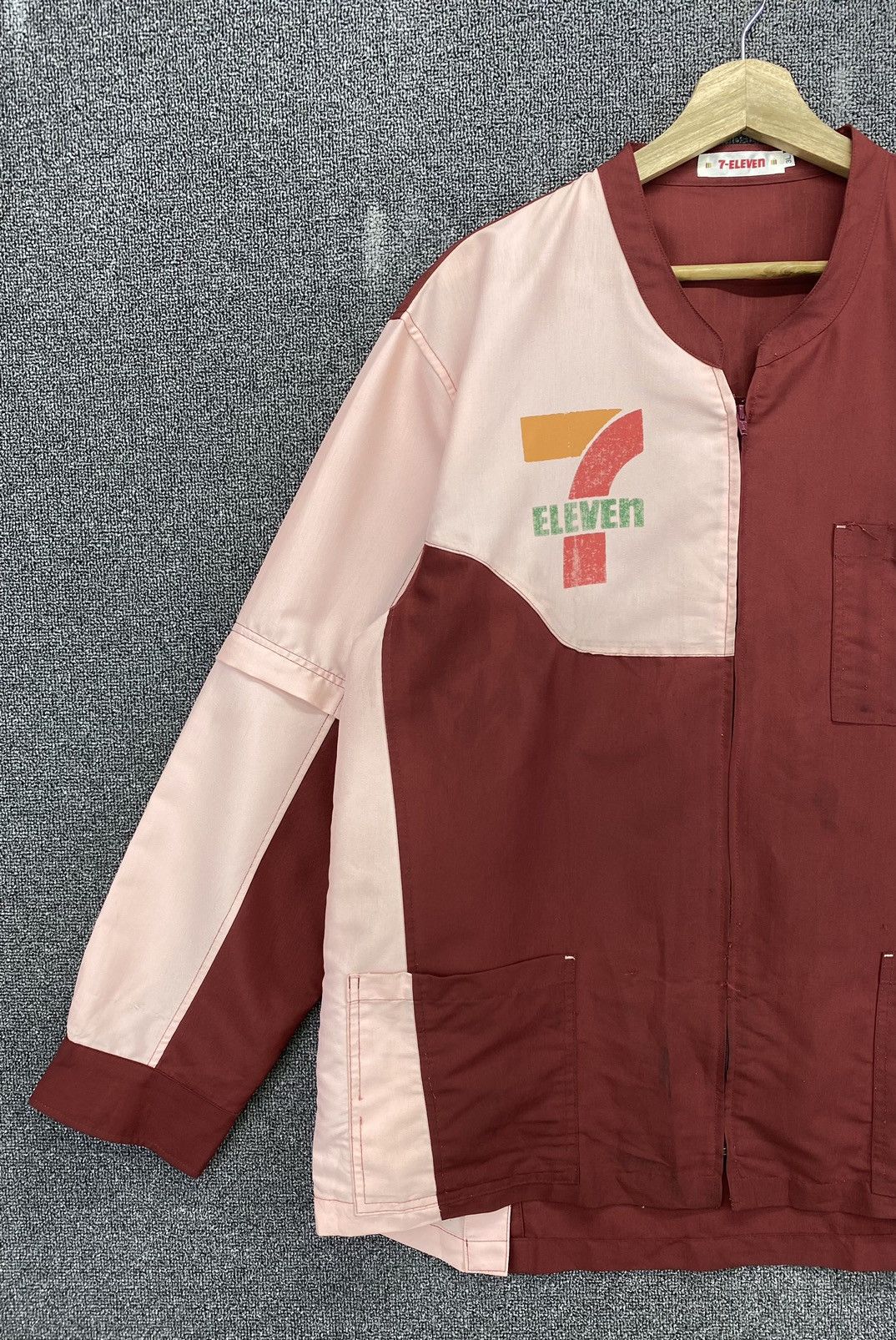 Japanese Brand Vintage 90's 7 ELEVEN Uniform Workwear Zip Up Jacket Size US XL / EU 56 / 4 - 2 Thumbnail