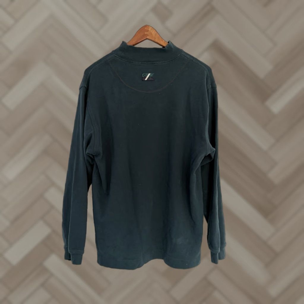 Cutter & Buck VINTAGE Cutter & Buck Mock Neck Turtleneck Sweater Mens Green M Knit Long Sleeve Pullover Size US M / EU 48-50 / 2 - 1 Thumbnail