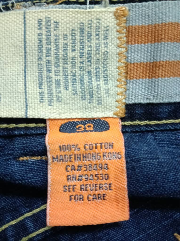 Designer VARCITY BAGGY PACTHES WORK JEANS Size US 38 / EU 54 - 15 Thumbnail