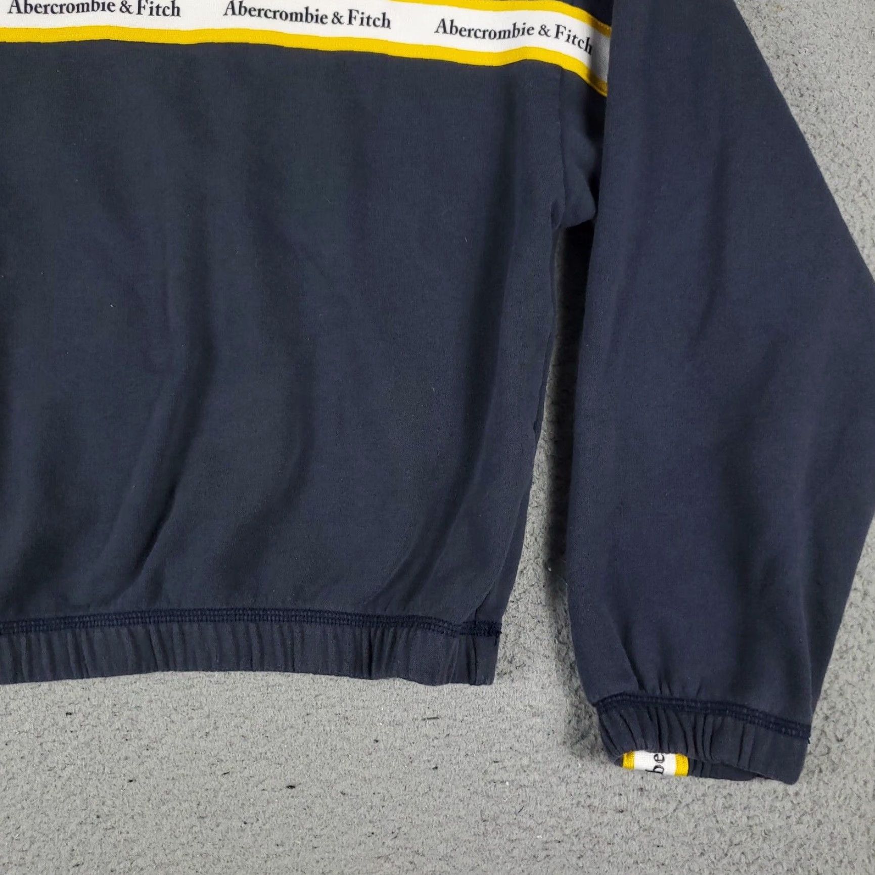 Abercrombie & Fitch Abercrombie & Fitch Women's Large Blue Pullover Sweatshirt - Long Sleeve Crew Neck Activewear Size L / US 10 / IT 46 - 4 Thumbnail