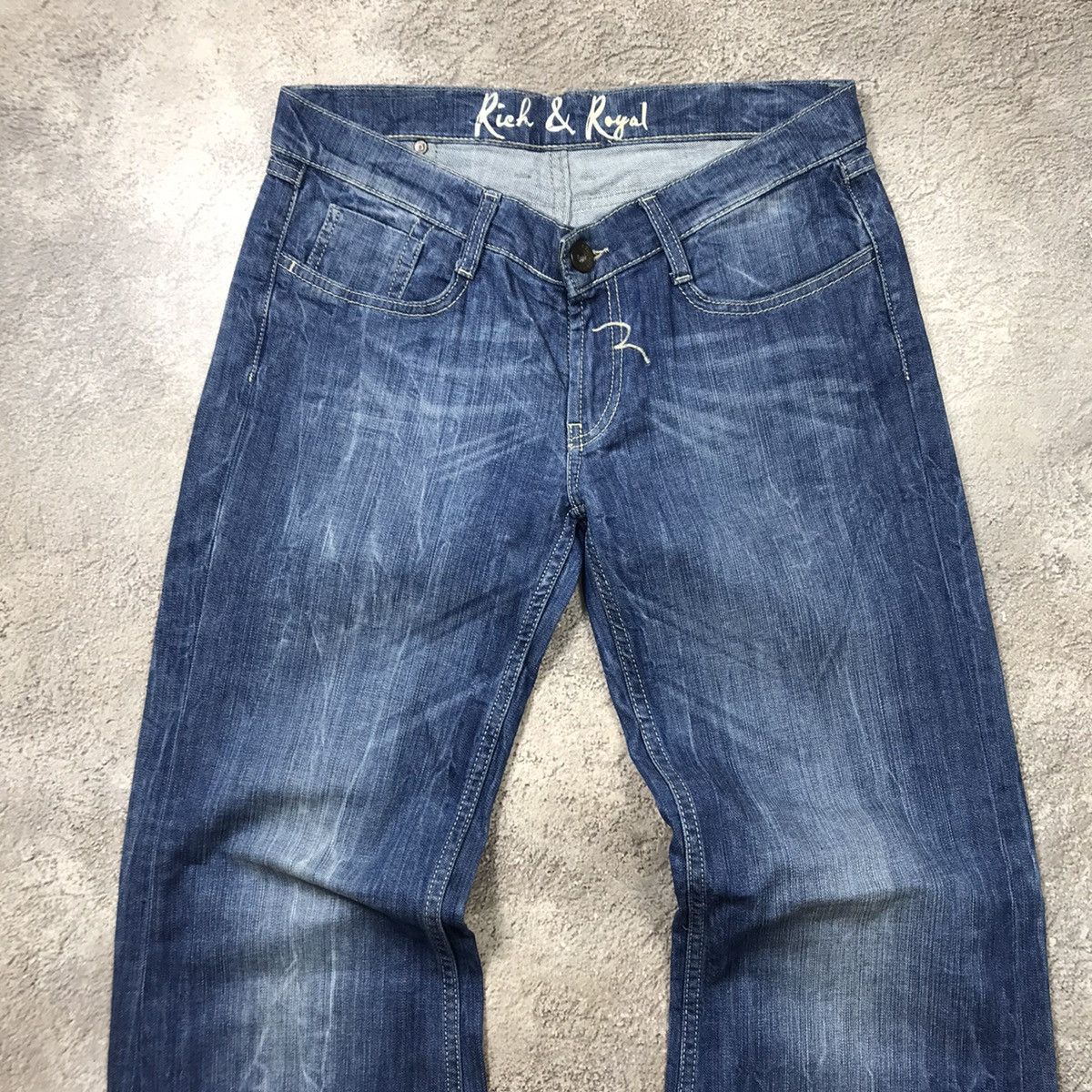 Vintage Vintage Y2K Distressed Baggy Flared Jeans Grunge Skate 29 Size 29" - 2 Thumbnail