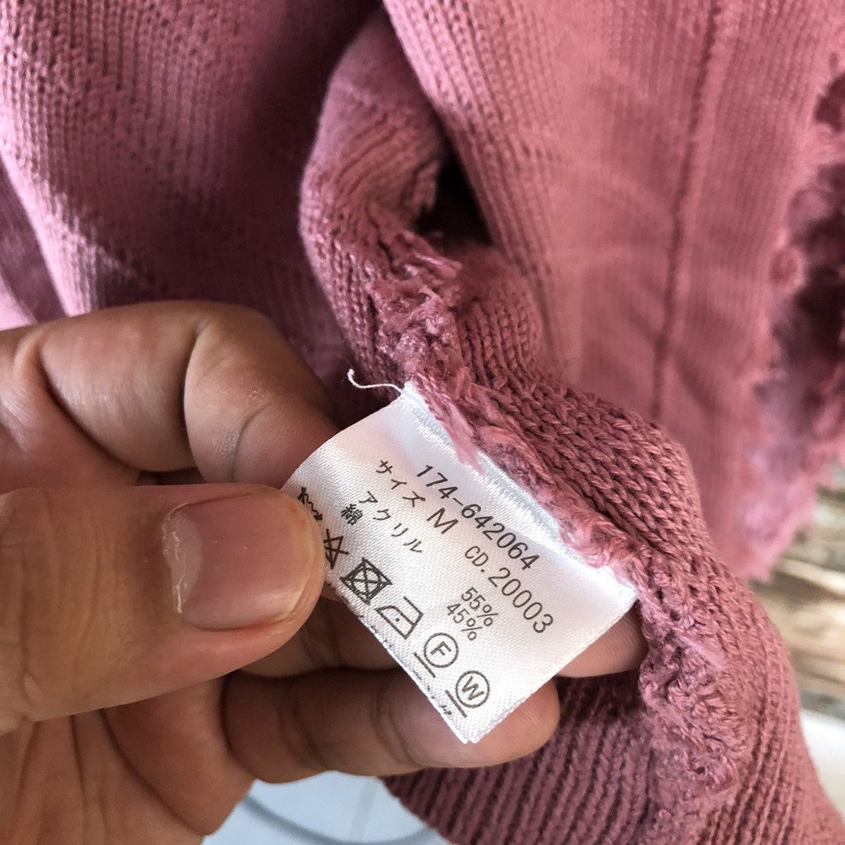 Japanese Brand DL Ingni Pink Cardigan Knitwear #A1705 Size M / US 6-8 / IT 42-44 - 10 Thumbnail