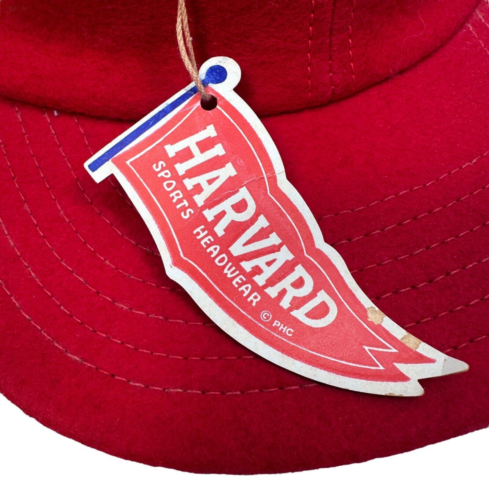 Other Vintage Harvard Sports Headwear Fitted Hat 7 3/8 Red Leather Size ONE SIZE - 6 Thumbnail