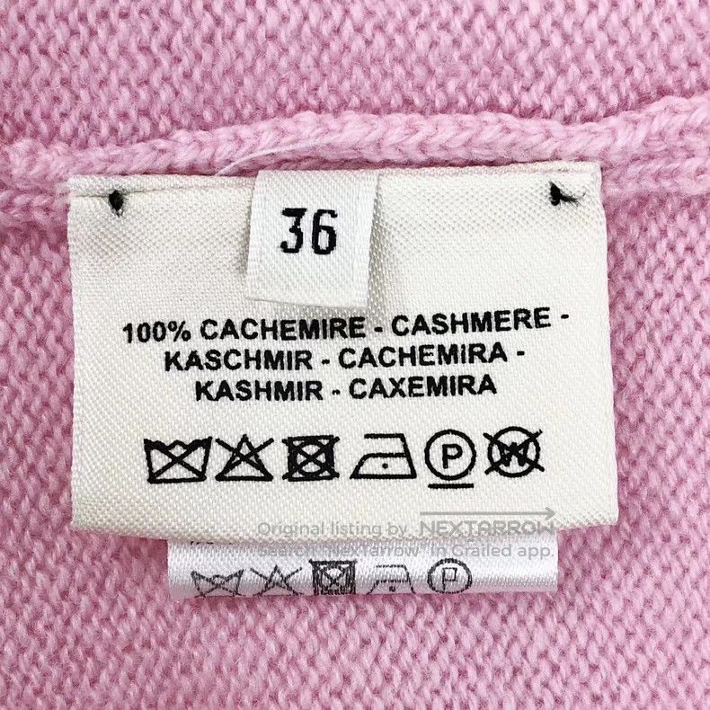 Hermes Hermes 100% cashmere cherry blossom pink knit sweater Size XS / US 0-2 / IT 36-38 - 4 Thumbnail
