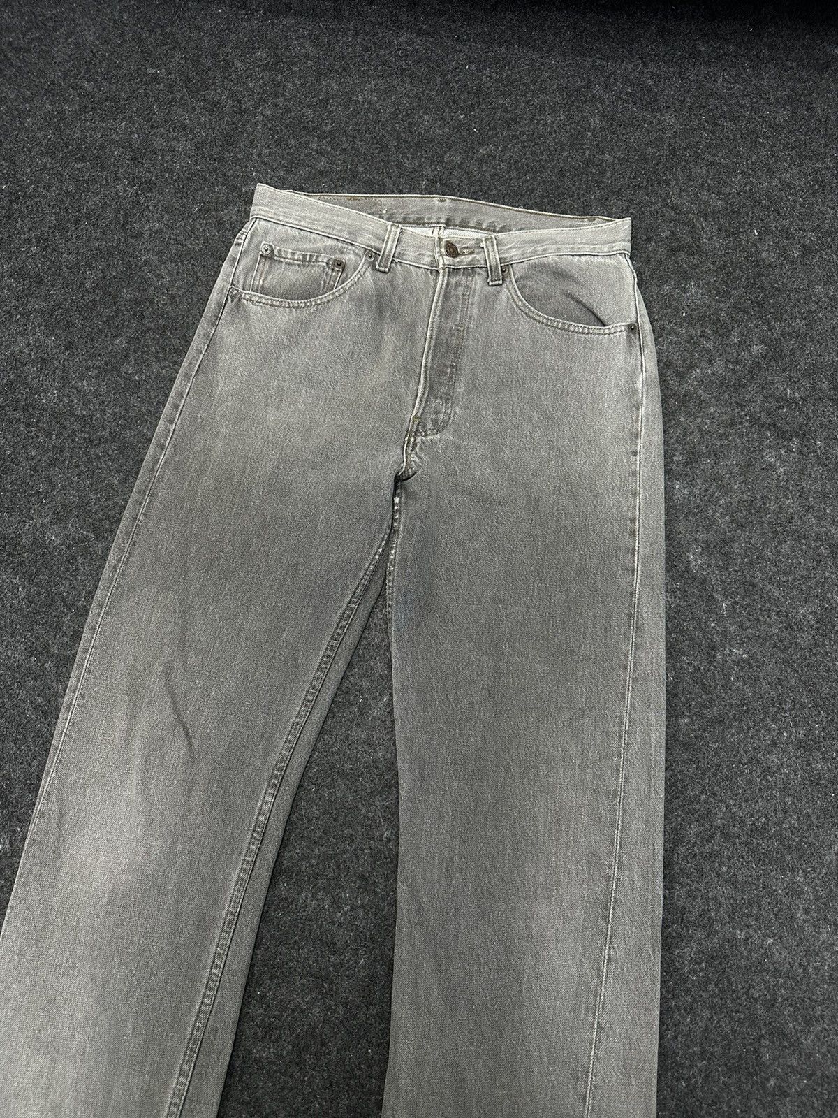 Levi's Vintage 90s Levi’s 501 Usa Grey Faded Denim F35 Size US 30 / EU 46 - 3 Thumbnail