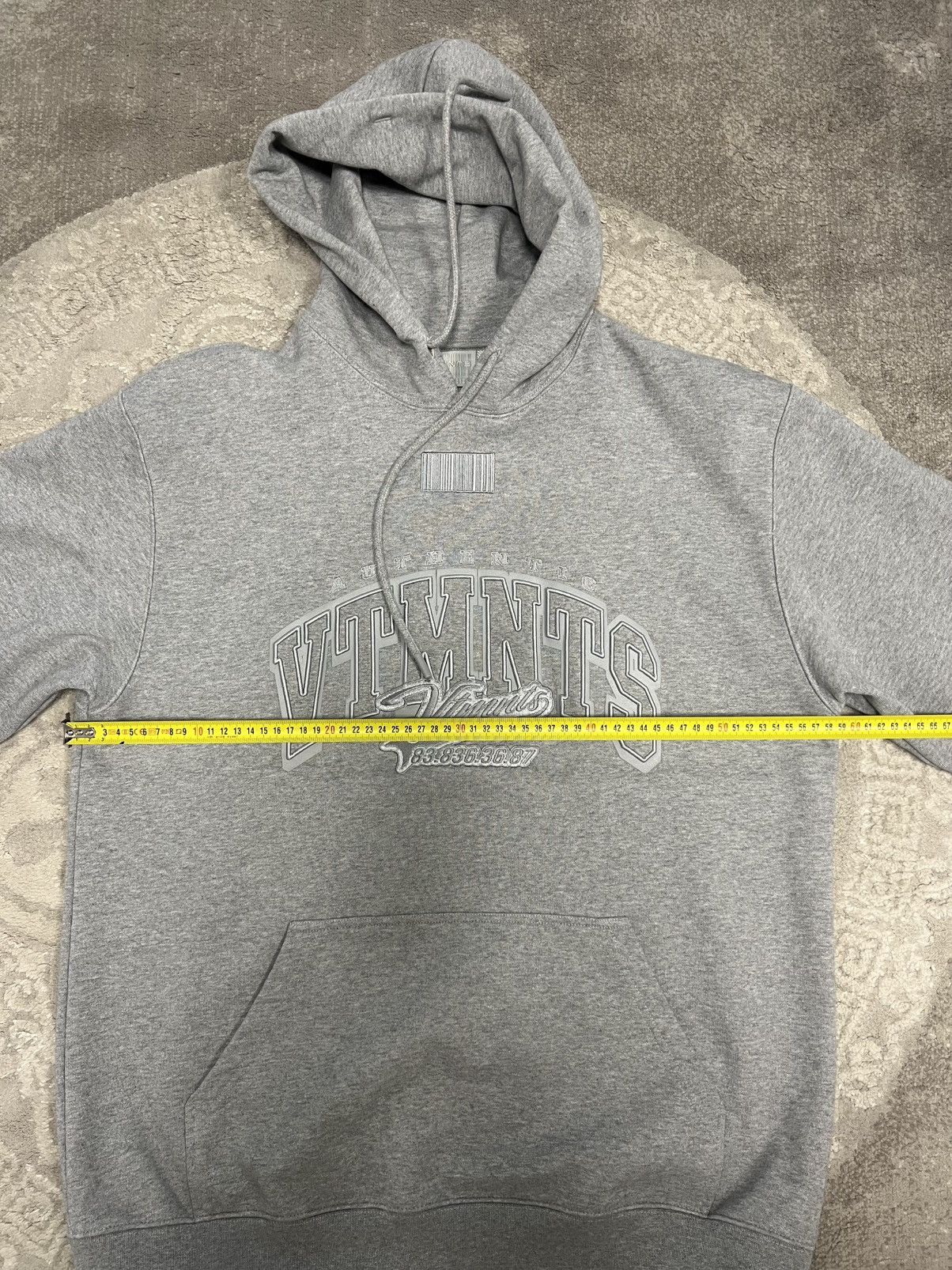 Vetements Vetements (Vtmnts) College Logo Hoodie Gray Size US M / EU 48-50 / 2 - 8 Thumbnail
