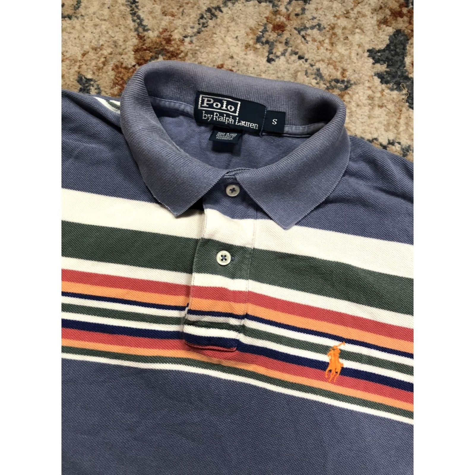 Polo Ralph Lauren Polo by Ralph Lauren Polo Shirt Mens Small Blue Multicolor Stripe Pony Logo Shirt Size US S / EU 44-46 / 1 - 6 Thumbnail