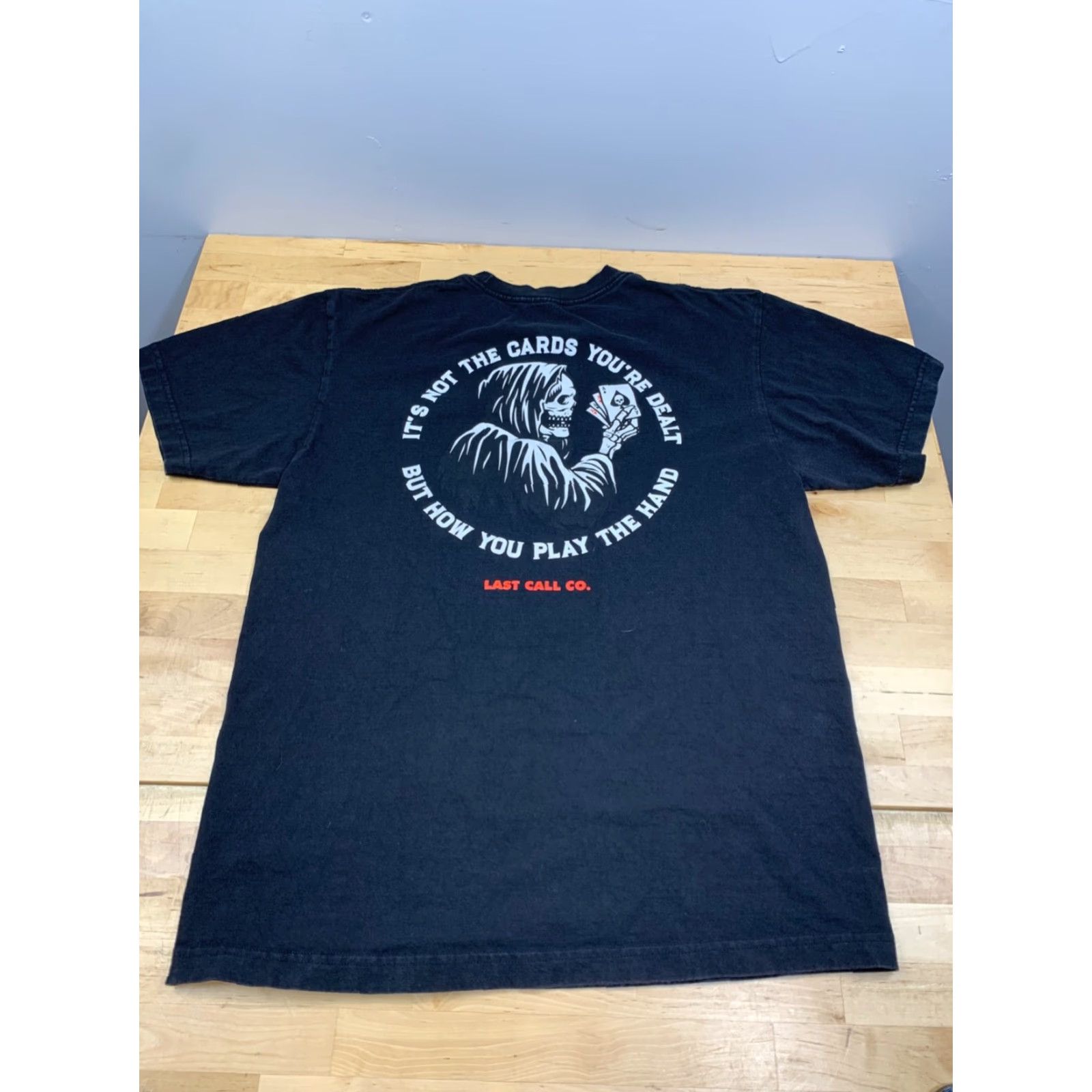 Vintage Last Call Co Graphic T Shirt Mens L Black Skull Graphic Print Crew Neck Casual Vintage No? Size US L / EU 52-54 / 3 - 7 Thumbnail
