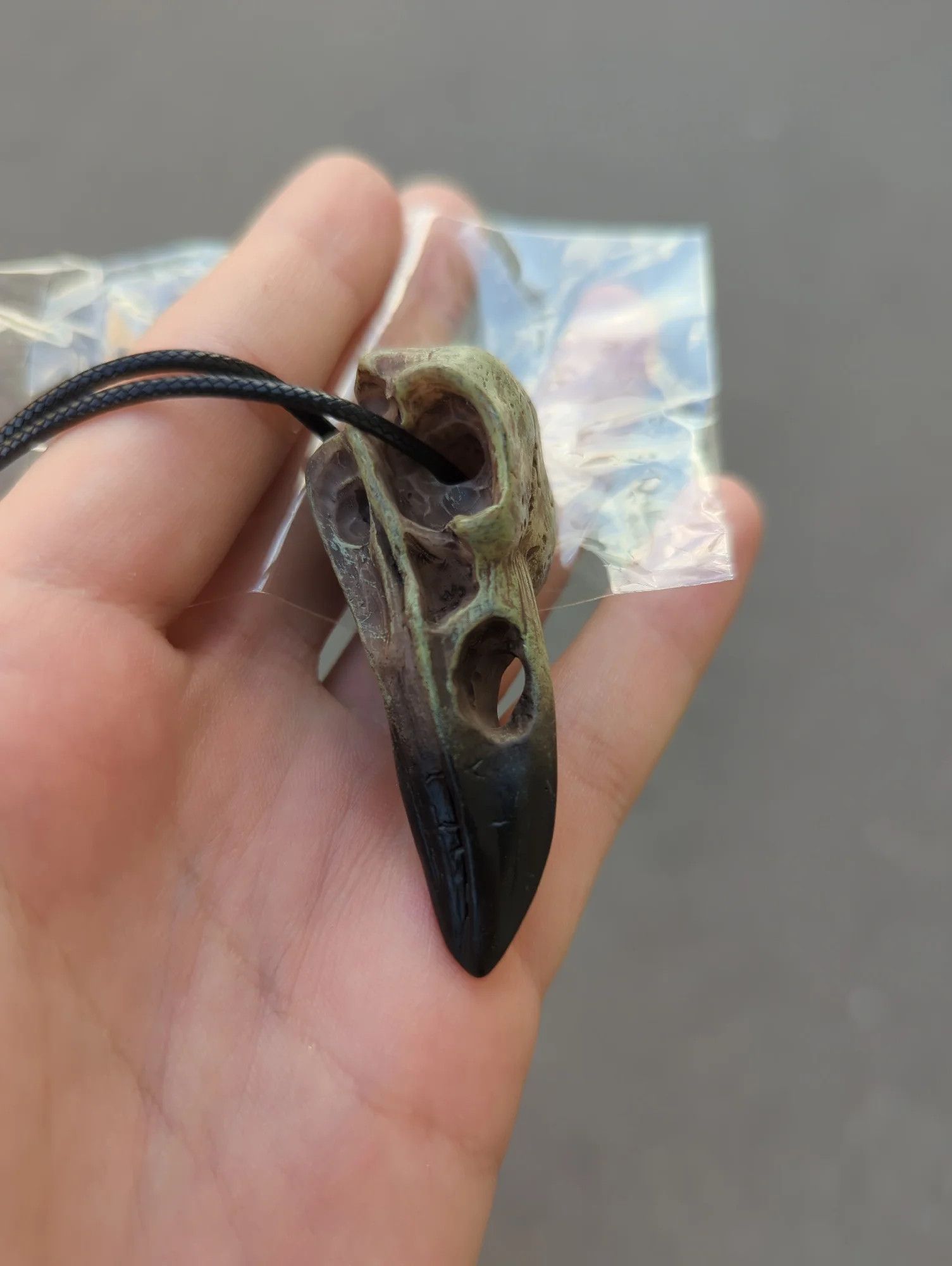 Jewelry 3D Goth Raven Raven Skull Necklace Size ONE SIZE - 7 Thumbnail