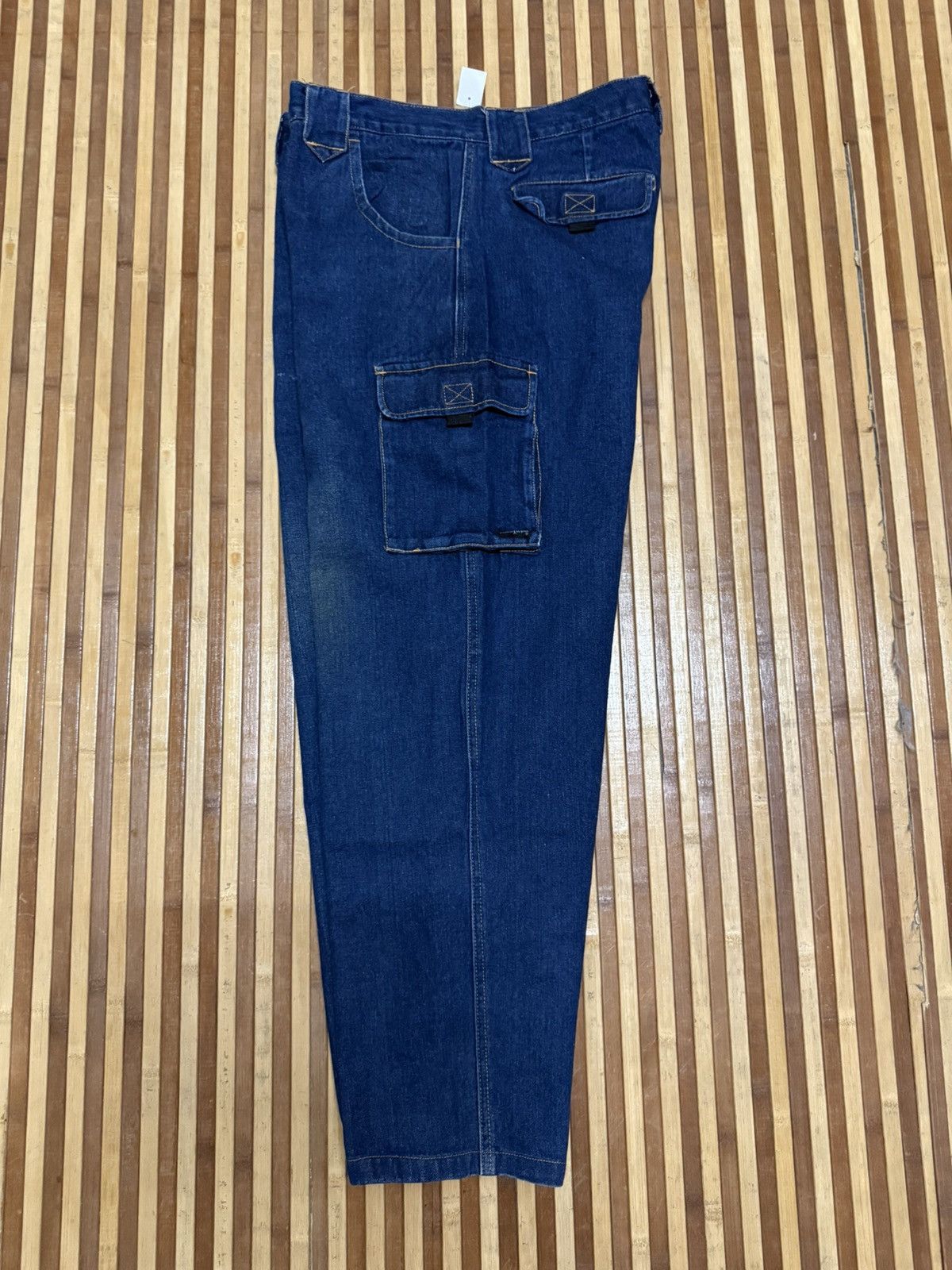 Japanese Brand Denim Cargo Pants Streetwear Multipocket Tactical Pants Size US 33 - 8 Thumbnail