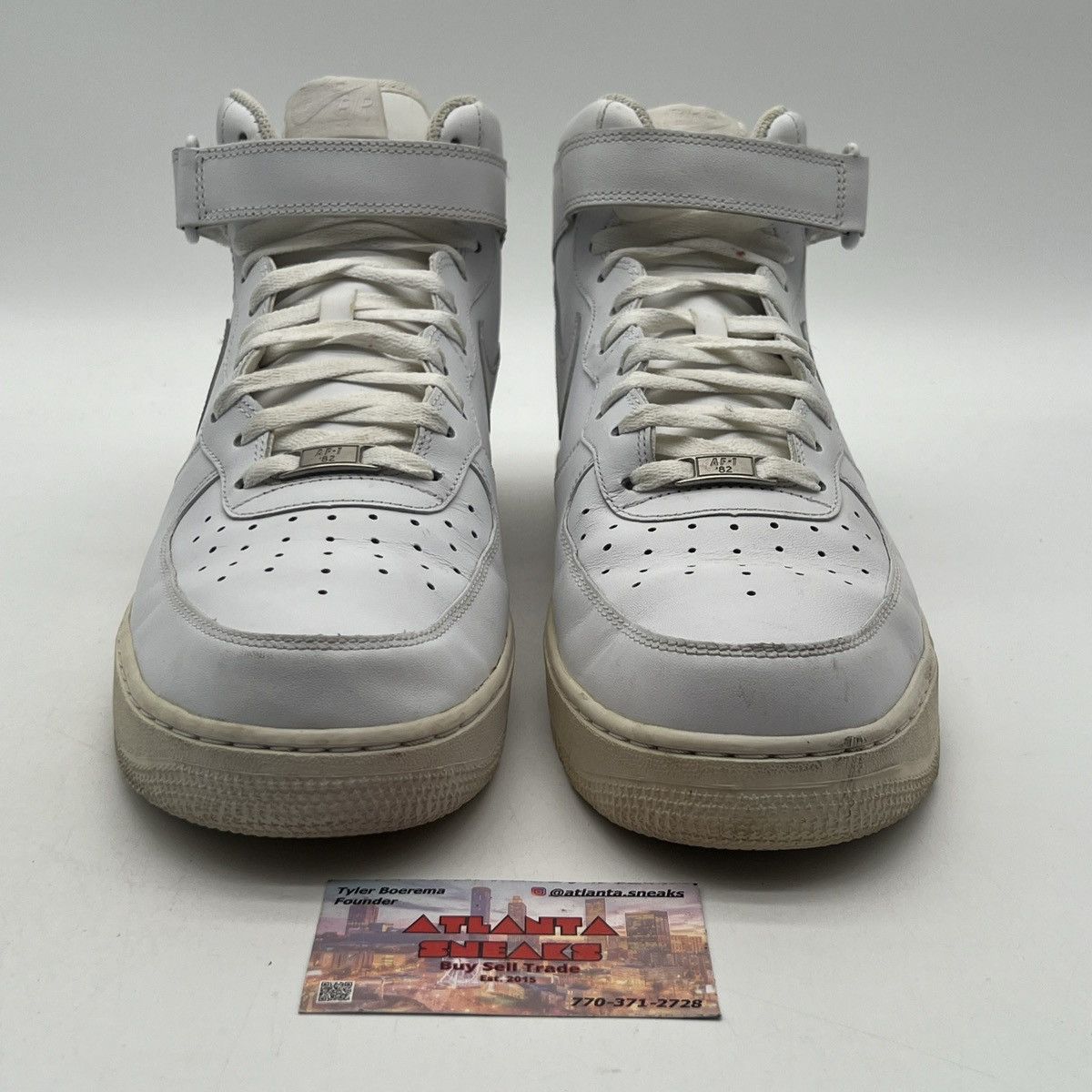 Nike Air Force 1 mid 07 white Size US 13 / EU 46 - 2 Thumbnail