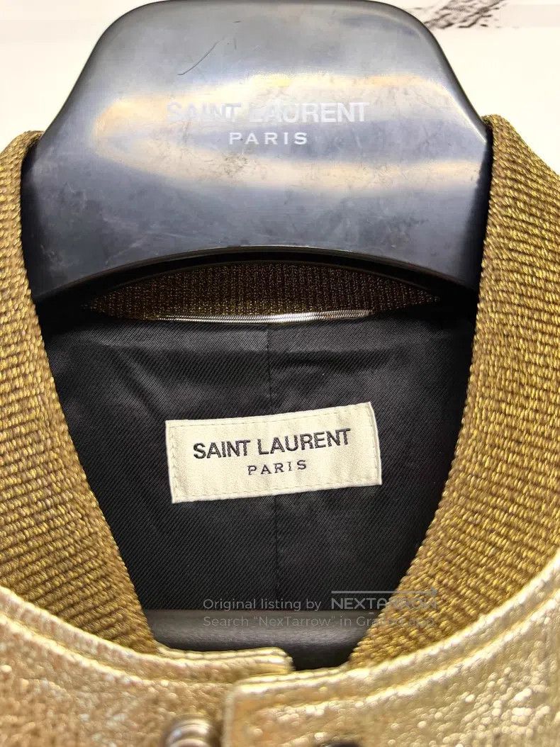 Saint Laurent Paris Saint Laurent Paris Gold Bang Baseball Jacket Size US M / EU 48-50 / 2 - 3 Thumbnail