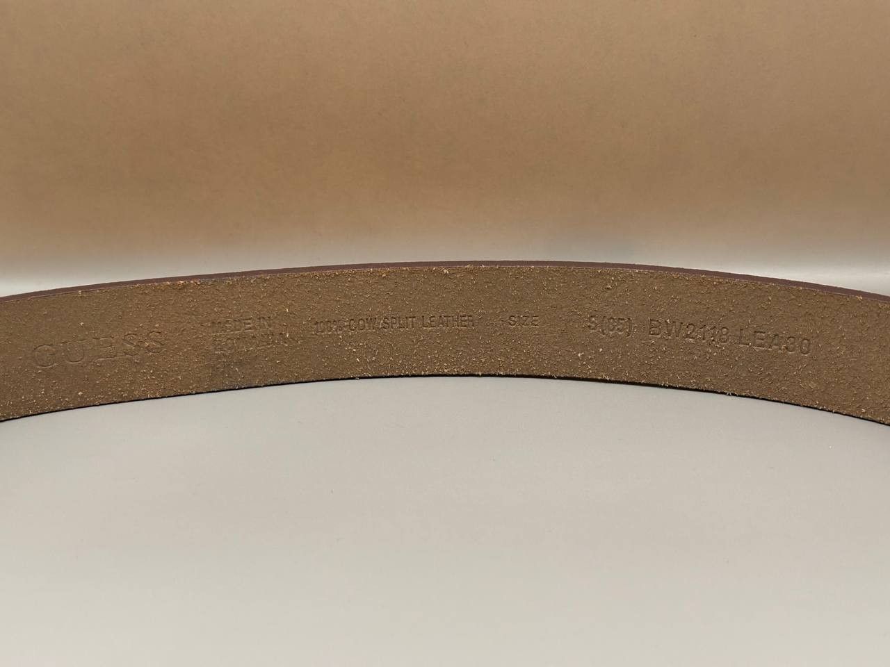 Guess GUESS Brown Leather Rhinestone Logo Belt Size S Size ONE SIZE - 2 Thumbnail