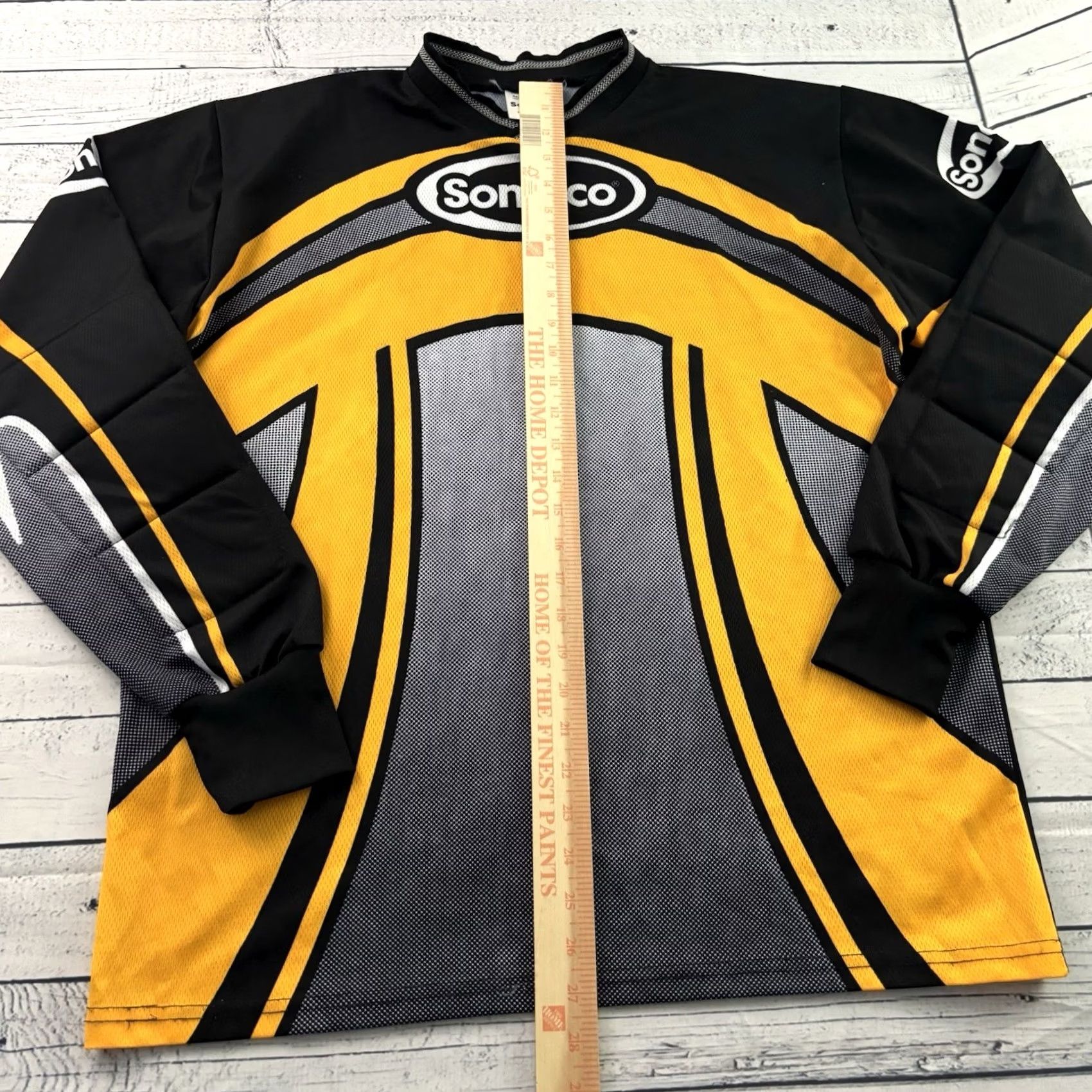 Vintage Vintage Sondico Long Sleeve Soccer Goalie Jersey Mens L Black Yellow Size US L / EU 52-54 / 3 - 3 Thumbnail