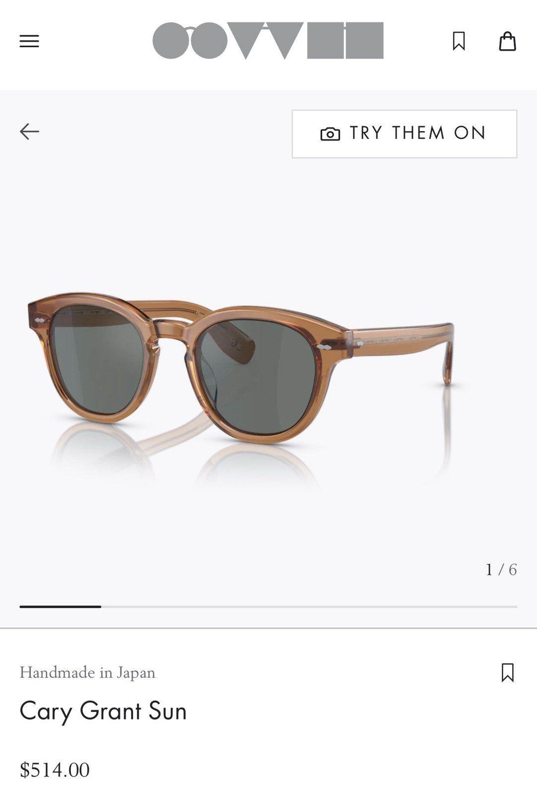 Oliver Peoples Cary grant sun glasses Size ONE SIZE - 4 Thumbnail