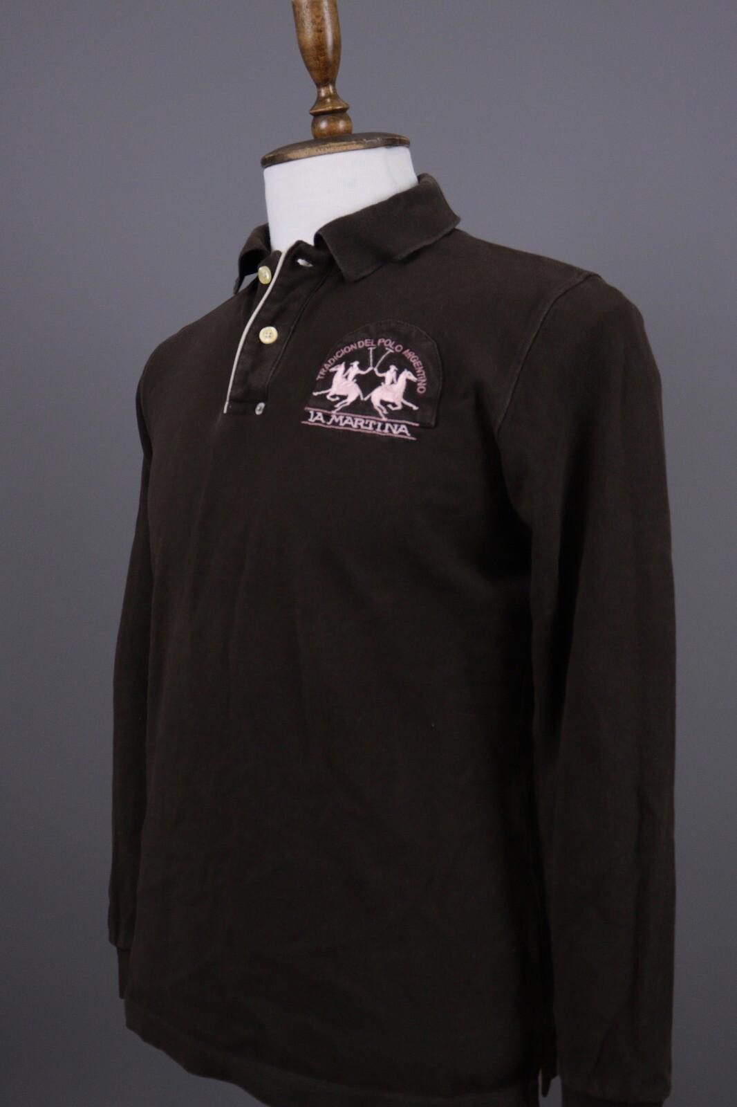 La Martina La Martina Brown Long Sleeve Rugby Polo Shirt Size L Size US L / EU 52-54 / 3 - 6 Thumbnail