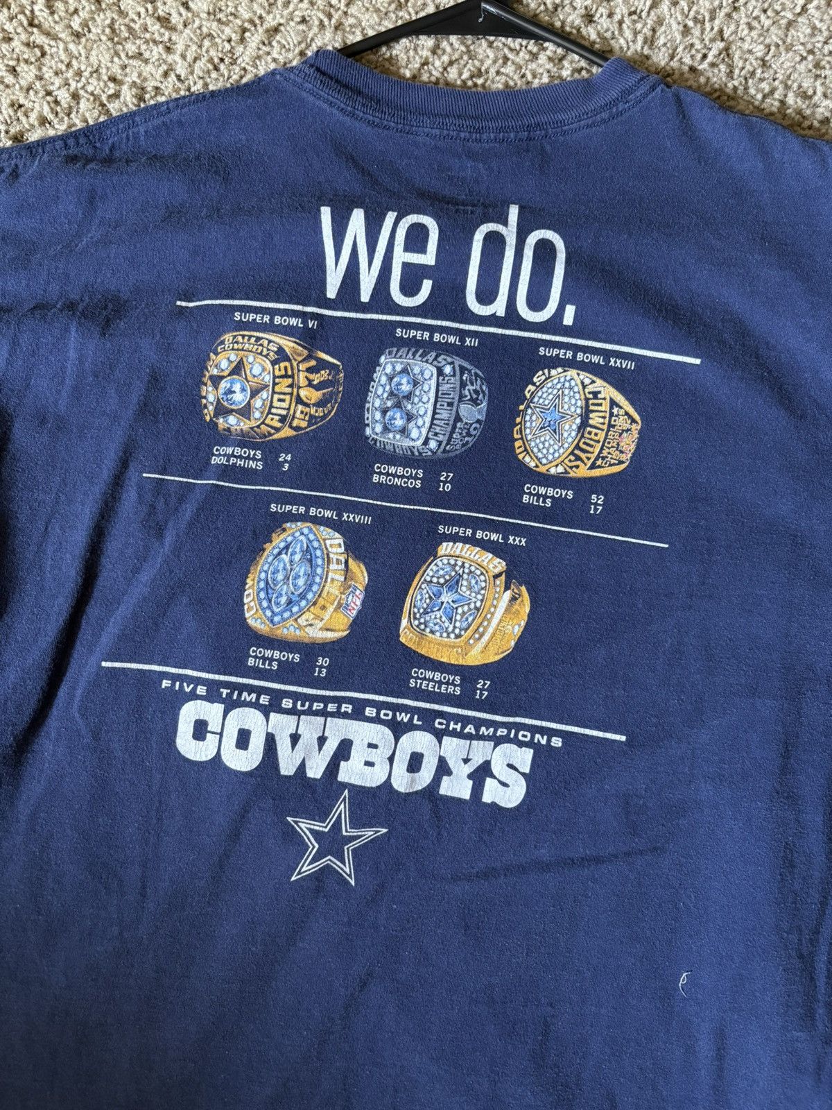 Reebok Dallas Cowboys “Got Five? We Do.” Vintage Reebok NFL Tee Size US XXL / EU 58 / 5 - 2 Thumbnail