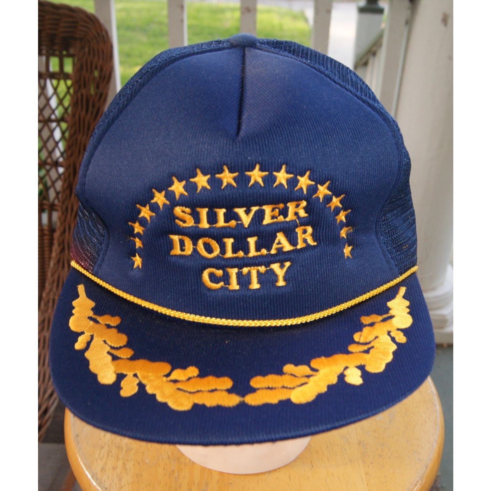 Vintage VTG SILVER DOLLAR CITY Gold Leaf Rope Trucker Hat Cap NEW Size ONE SIZE - 1 Thumbnail