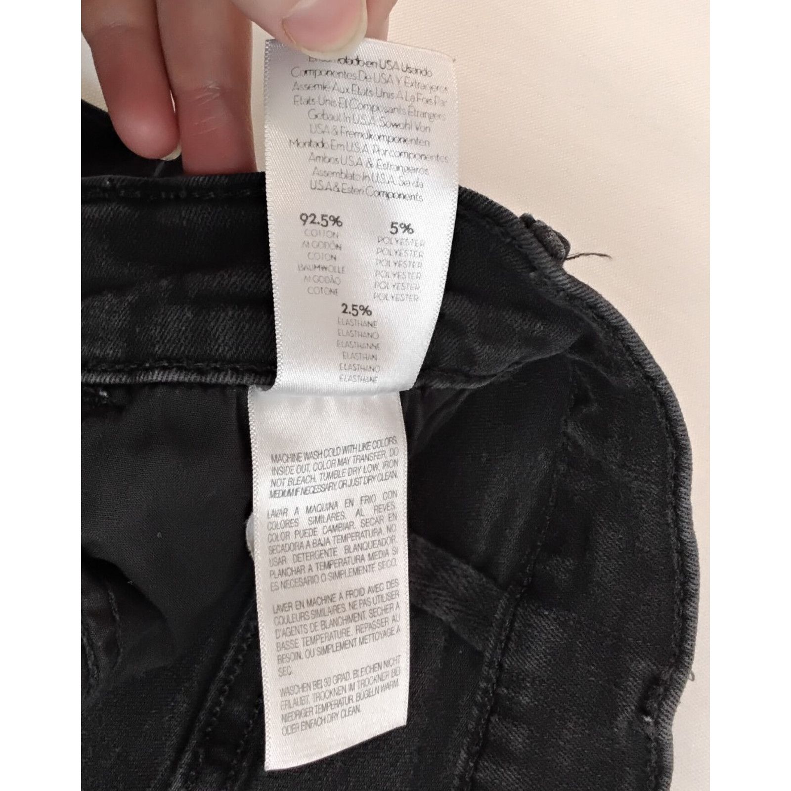 MOTHER Mother The Hustler Ankle Fray Jeans Women's 25x25 Black Wash Size 25" / US 0 / IT 36 - 9 Thumbnail