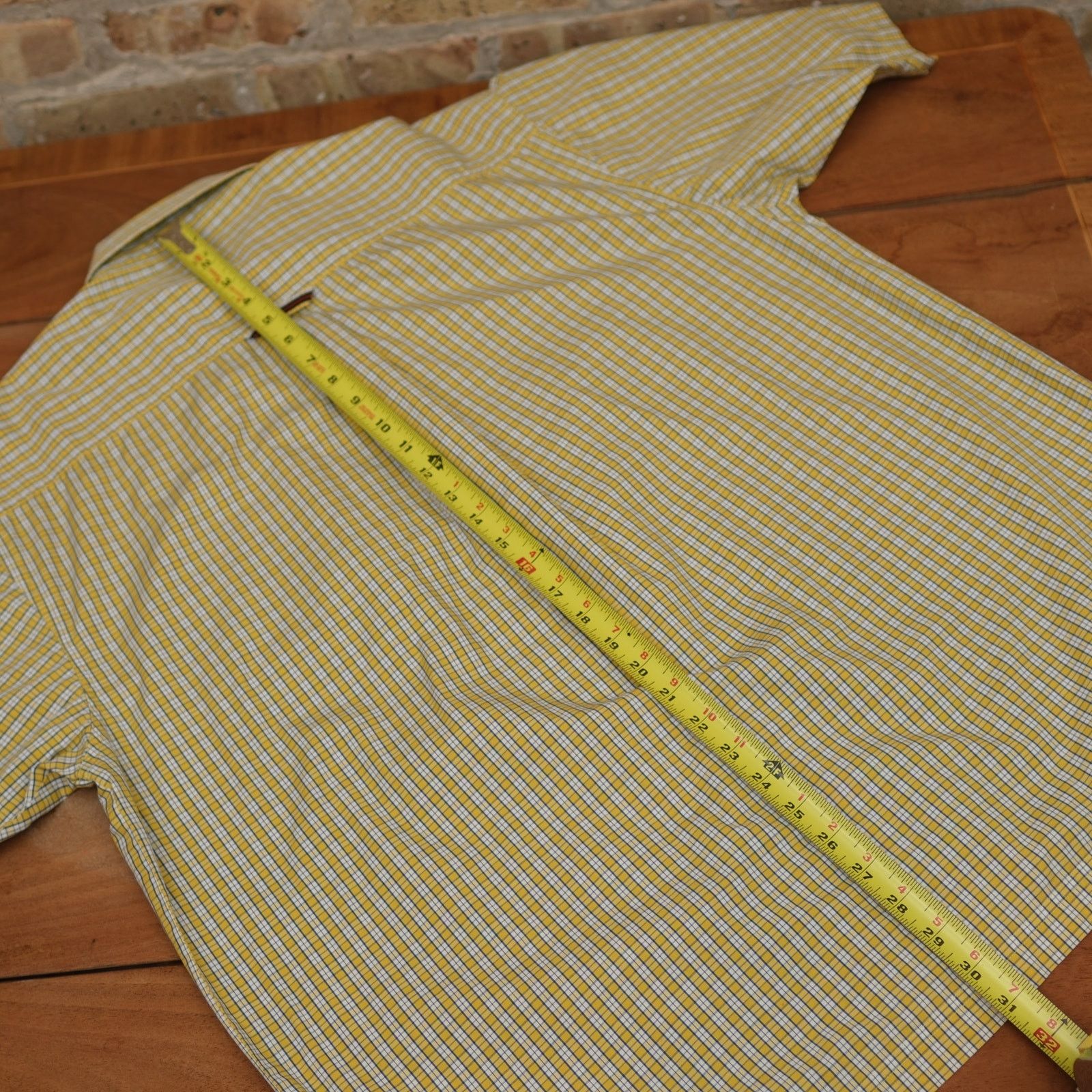 Fubu FUBU Y2K Men's Yellow Plaid S/S Button Down Shirt - Large Size US L / EU 52-54 / 3 - 9 Thumbnail