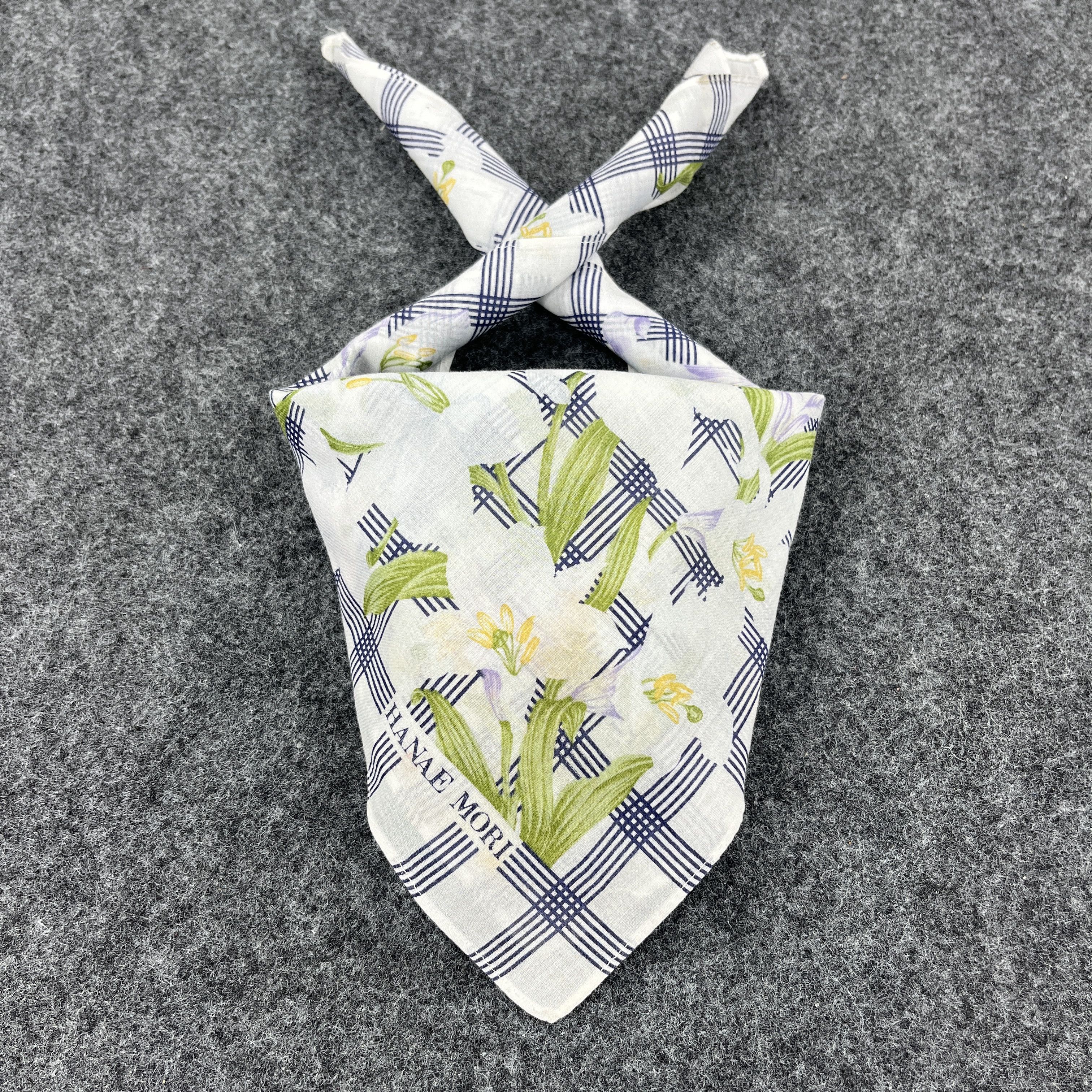 Vintage HanaE MOri Bandana / Handkerchief / Neckerchief B274 Size ONE SIZE - 1 Thumbnail