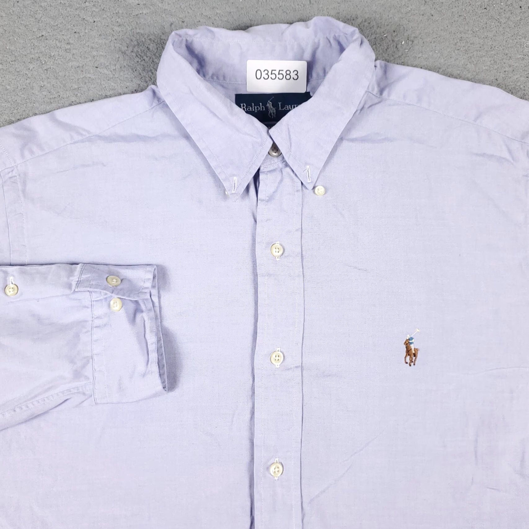 Ralph Lauren Ralph Lauren Dress Shirt Mens 16.5 Purple Long Sleeve Button-Down Regular Fit Size 42R - 2 Thumbnail