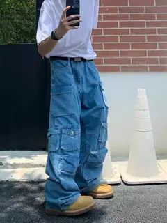 Japanese Brand VIBE Street wash hip hop style micro flare baggy jeans Size US 34 / EU 50 - 2 Thumbnail
