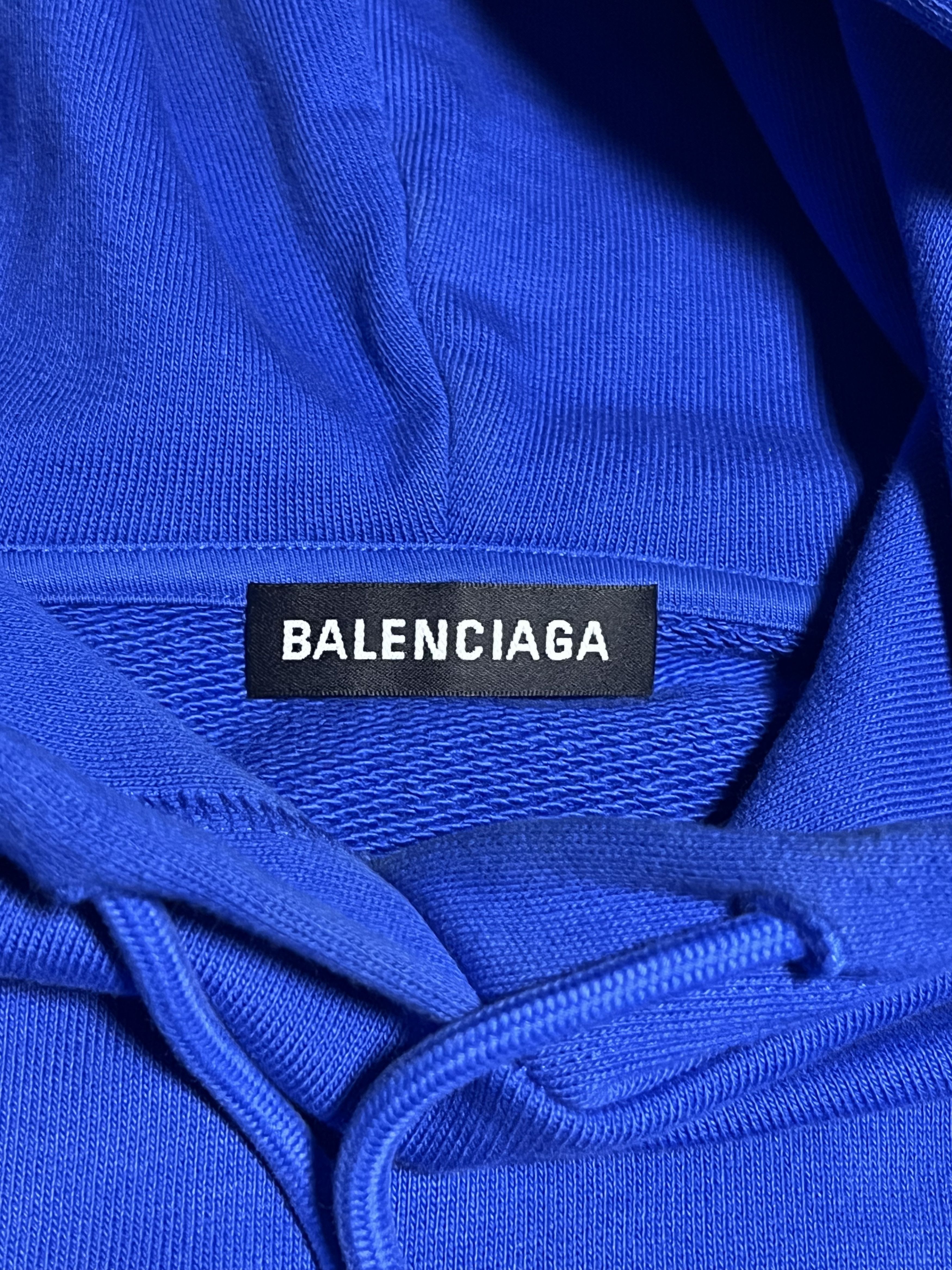Balenciaga Balenciaga Big Logo Hoodie Blue Size US L / EU 52-54 / 3 - 4 Thumbnail