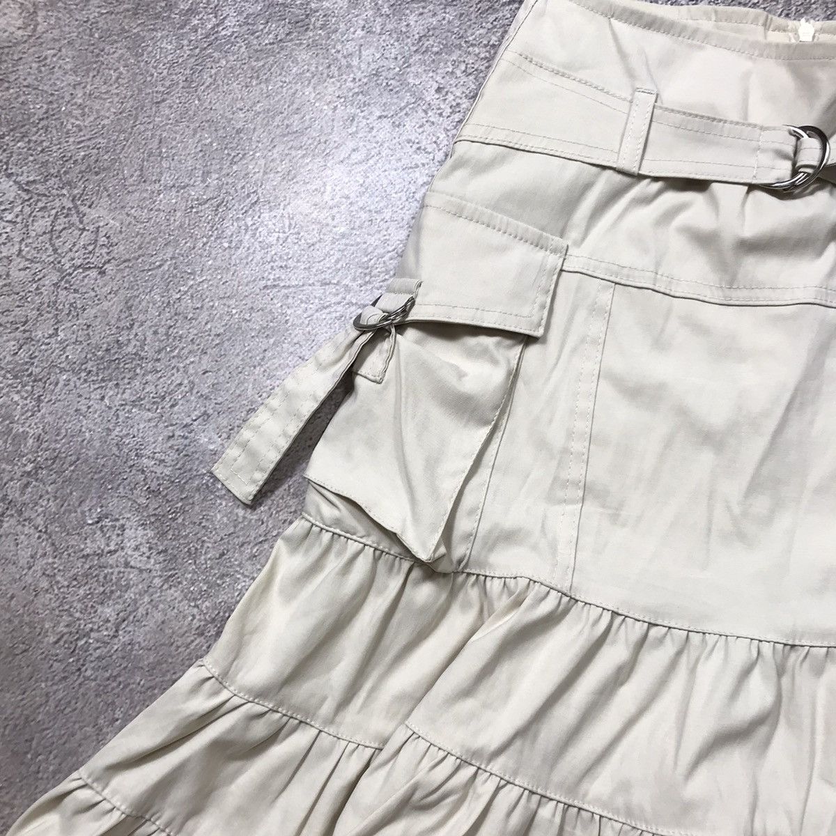 Vintage Vintage Y2K Ruched Midi Skirt Coquette Streetwear Tapered 25 Size 25" / US 0 / IT 36 - 2 Thumbnail