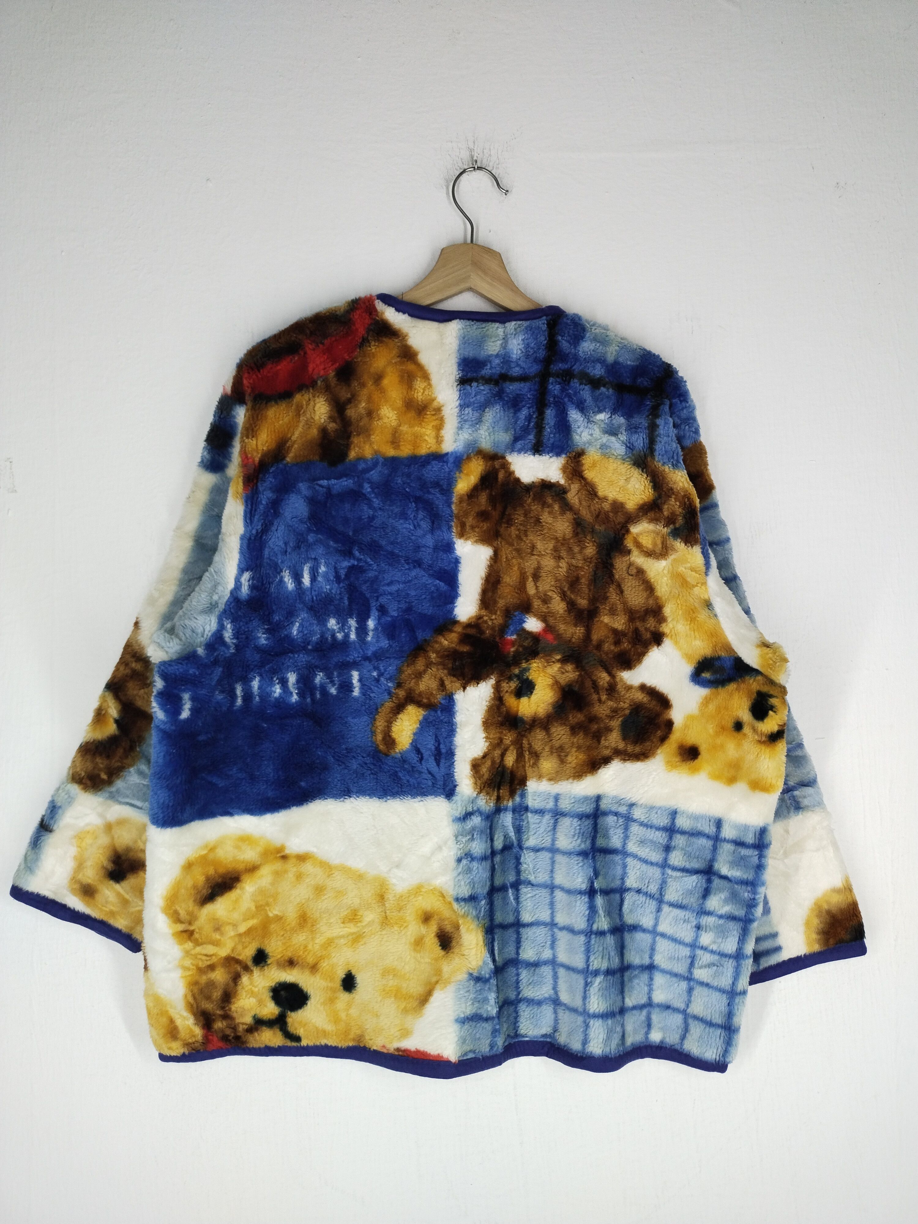 If Six Was Nine × Japanese Brand × Vintage Vintage Over Print Bears Wool Zipper Jacket Size US L / EU 52-54 / 3 - 10 Thumbnail