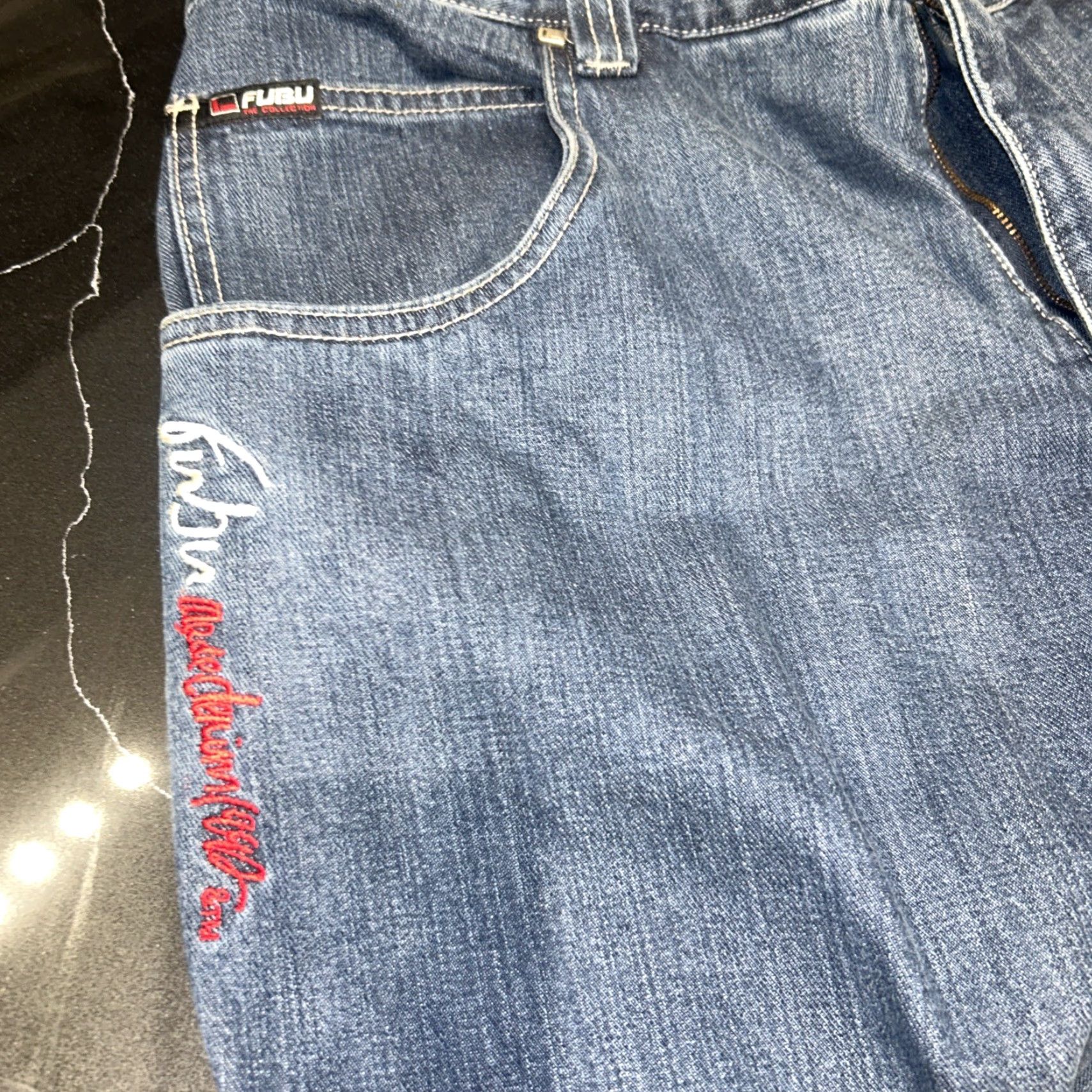 Fubu VINTAGE FUBU Jeans Baggy Hip Hop 90s Mens Size 40 Blue 34in Inseam Size US 34 / EU 50 - 5 Thumbnail