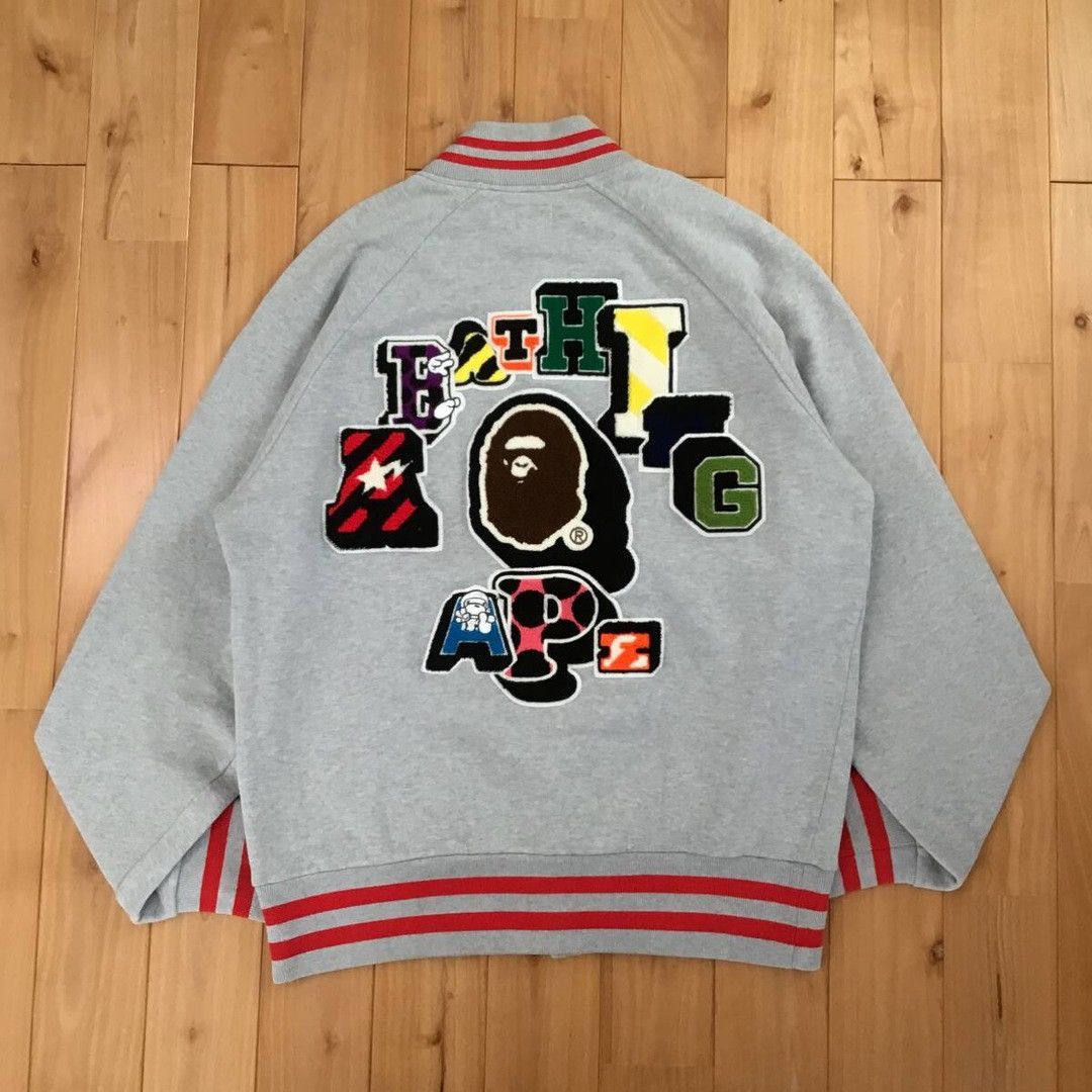 Bape BAPE LOGO Sweat varsity jacket a bathing ape NIGO Size US S / EU 44-46 / 1 - 3 Thumbnail