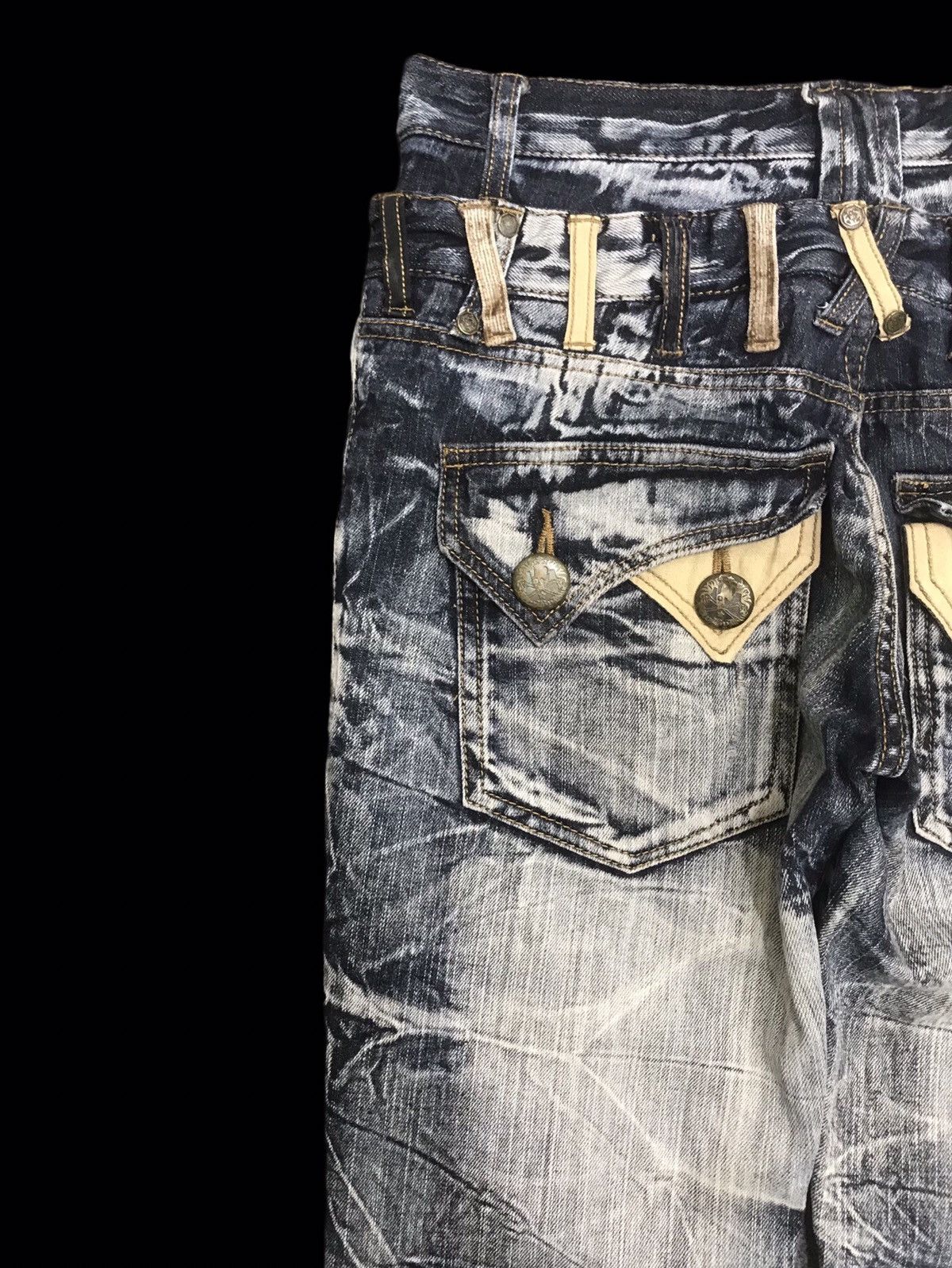 Seditionaries 💥DOUBLE WAIST💥BLOW BY BLUE CRAZY FADES SLIM DENIM F309 Size US 29 - 11 Thumbnail